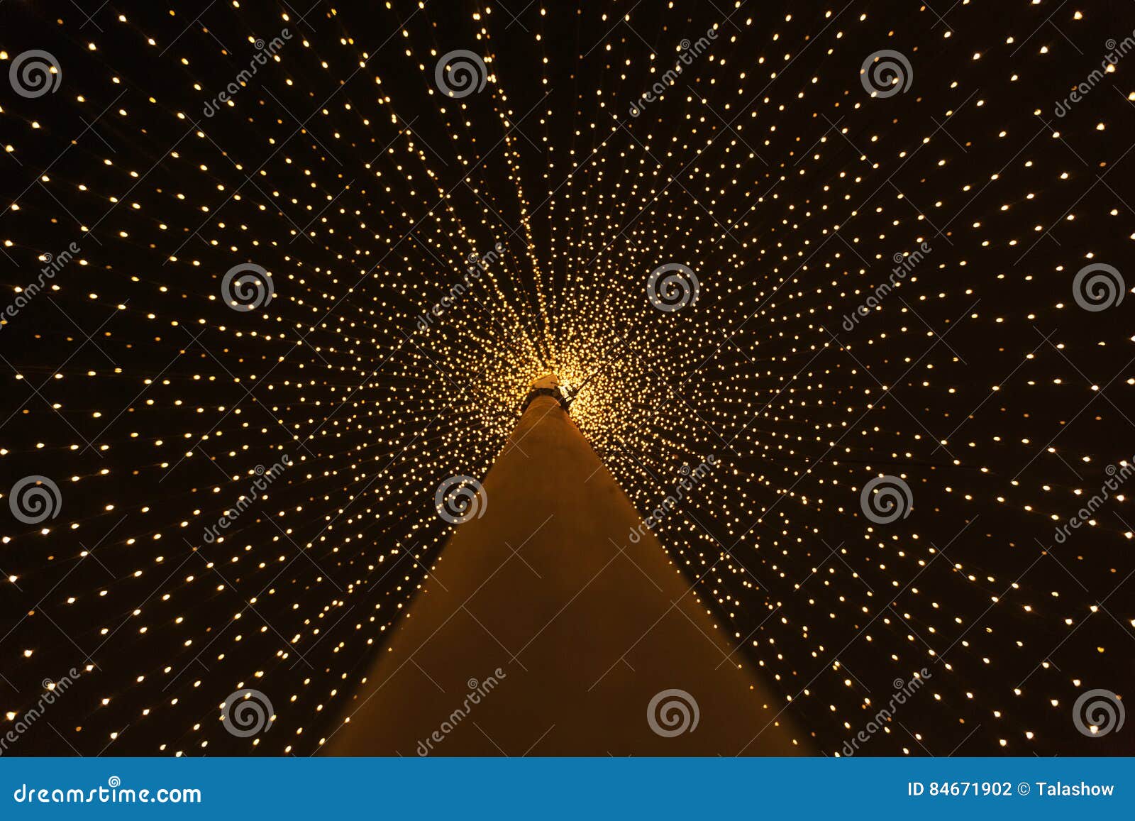 Yellow Christmas Lights stock photo. Image of ornament 84671902