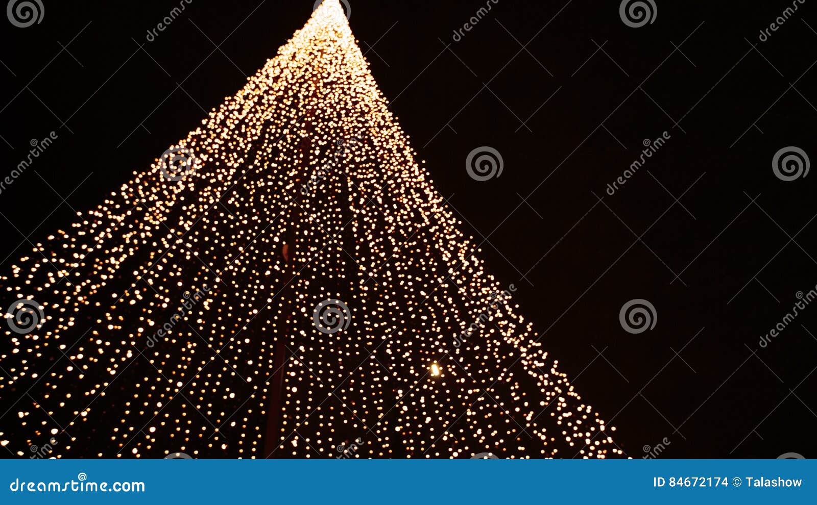 Yellow Christmas Lights stock photo. Image of year, decorate 84672174