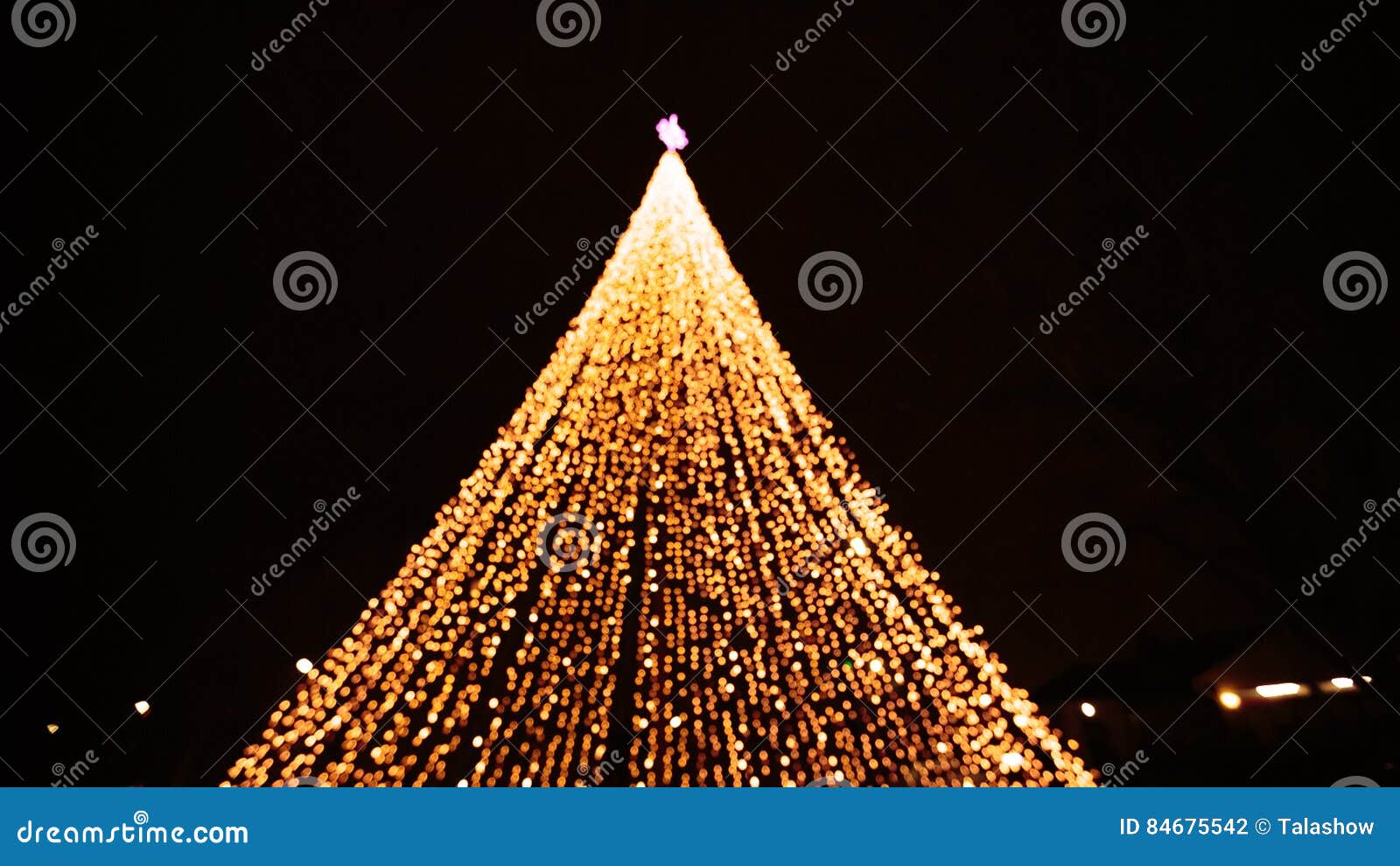 Yellow Christmas Lights stock photo. Image of xmas, celebrate 84675542