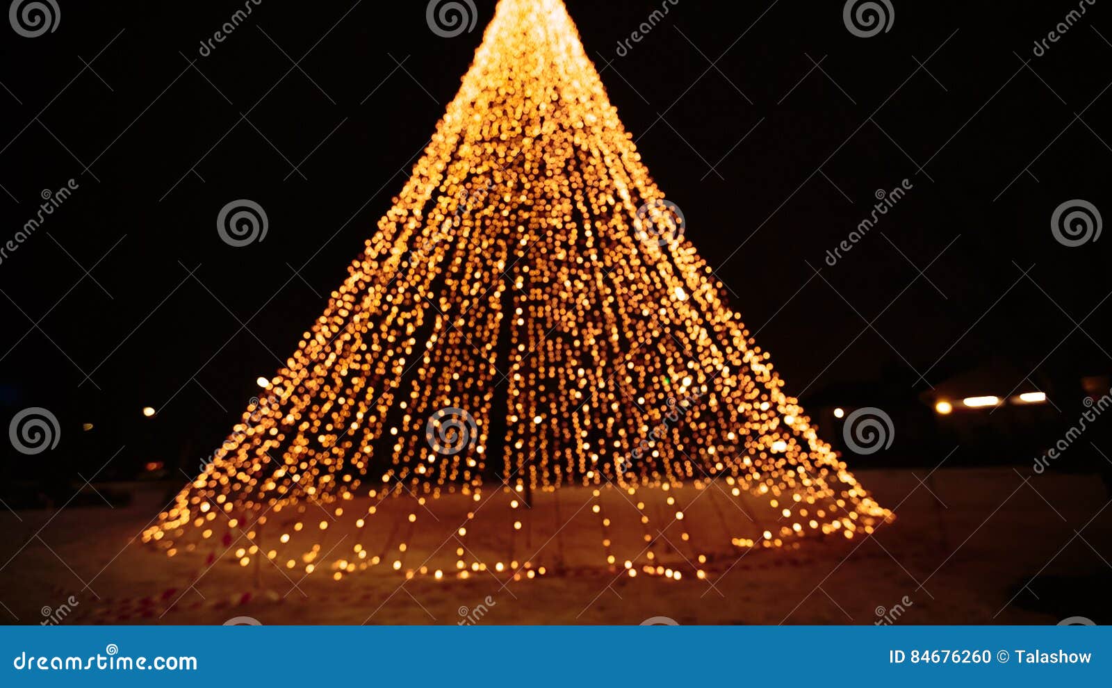 Yellow Christmas Lights stock photo. Image of merry, vibrant 84676260