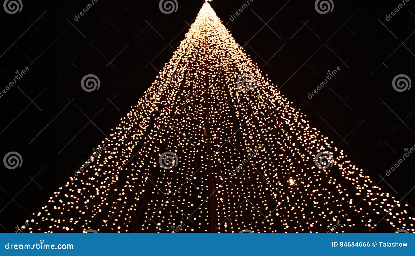Yellow Christmas Lights stock photo. Image of merry, blurry 84684666