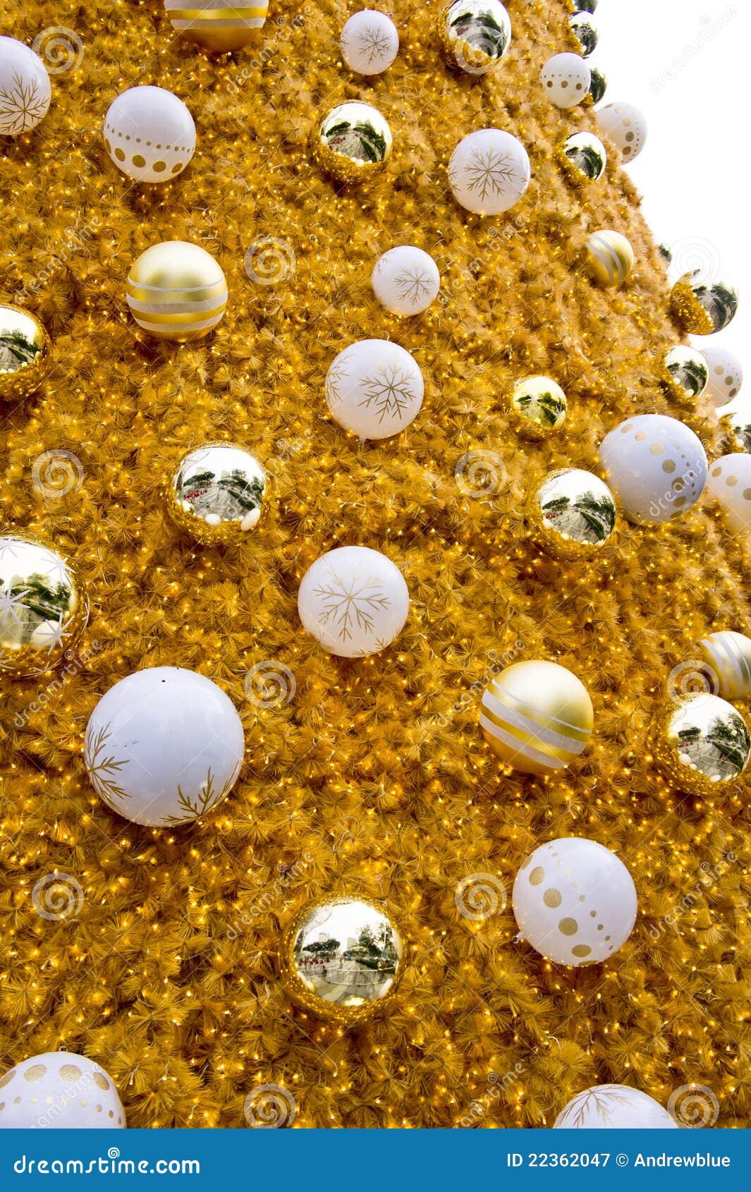 Yellow Christmas tree stock image. Image of celebration 22362047