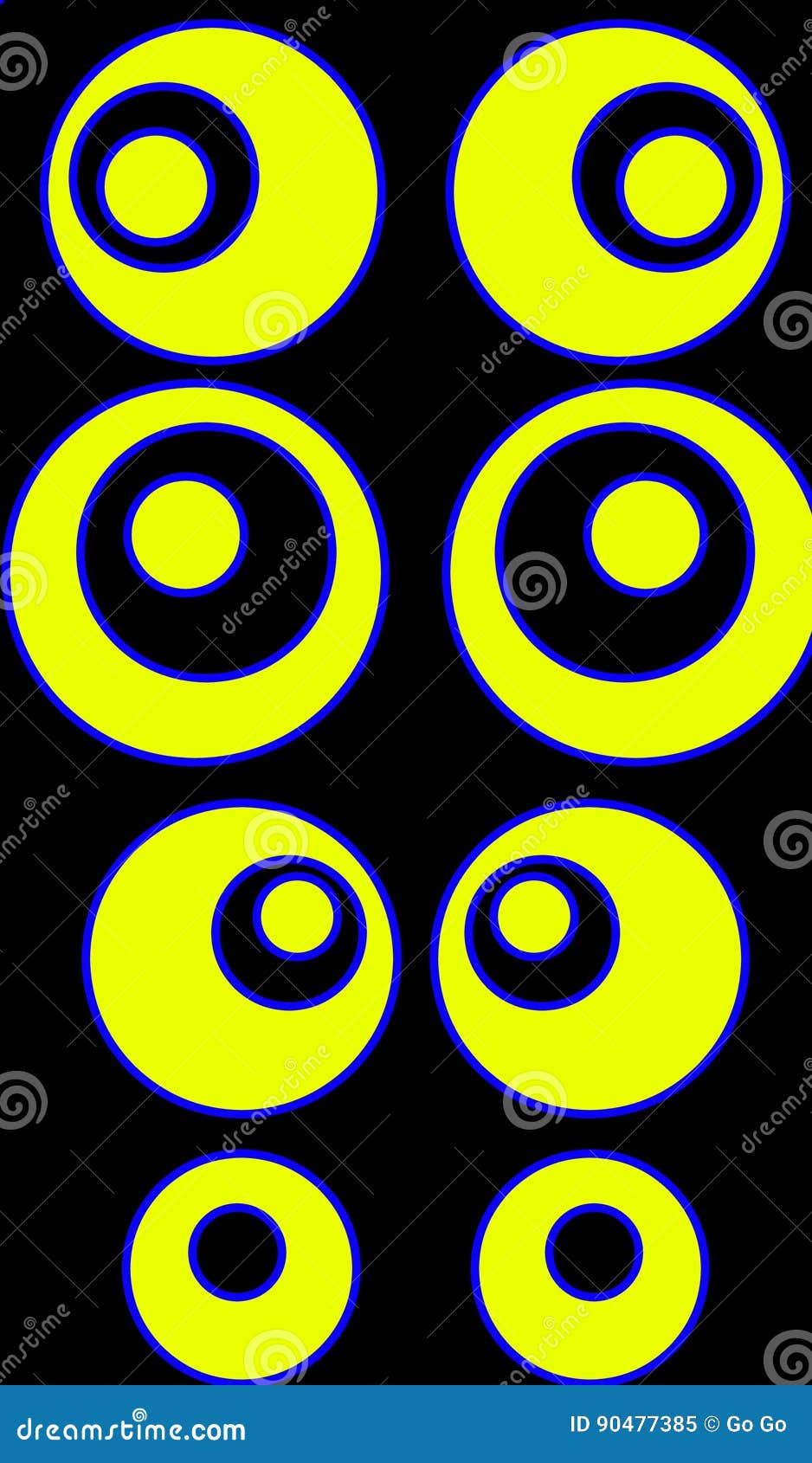 Yellow circles stock illustration. Illustration of round 90477385