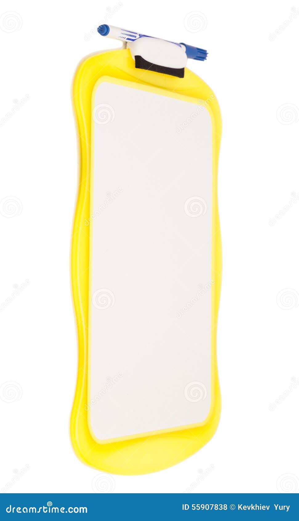 Yellow Clipboard with pen stock illustration. Illustration of business