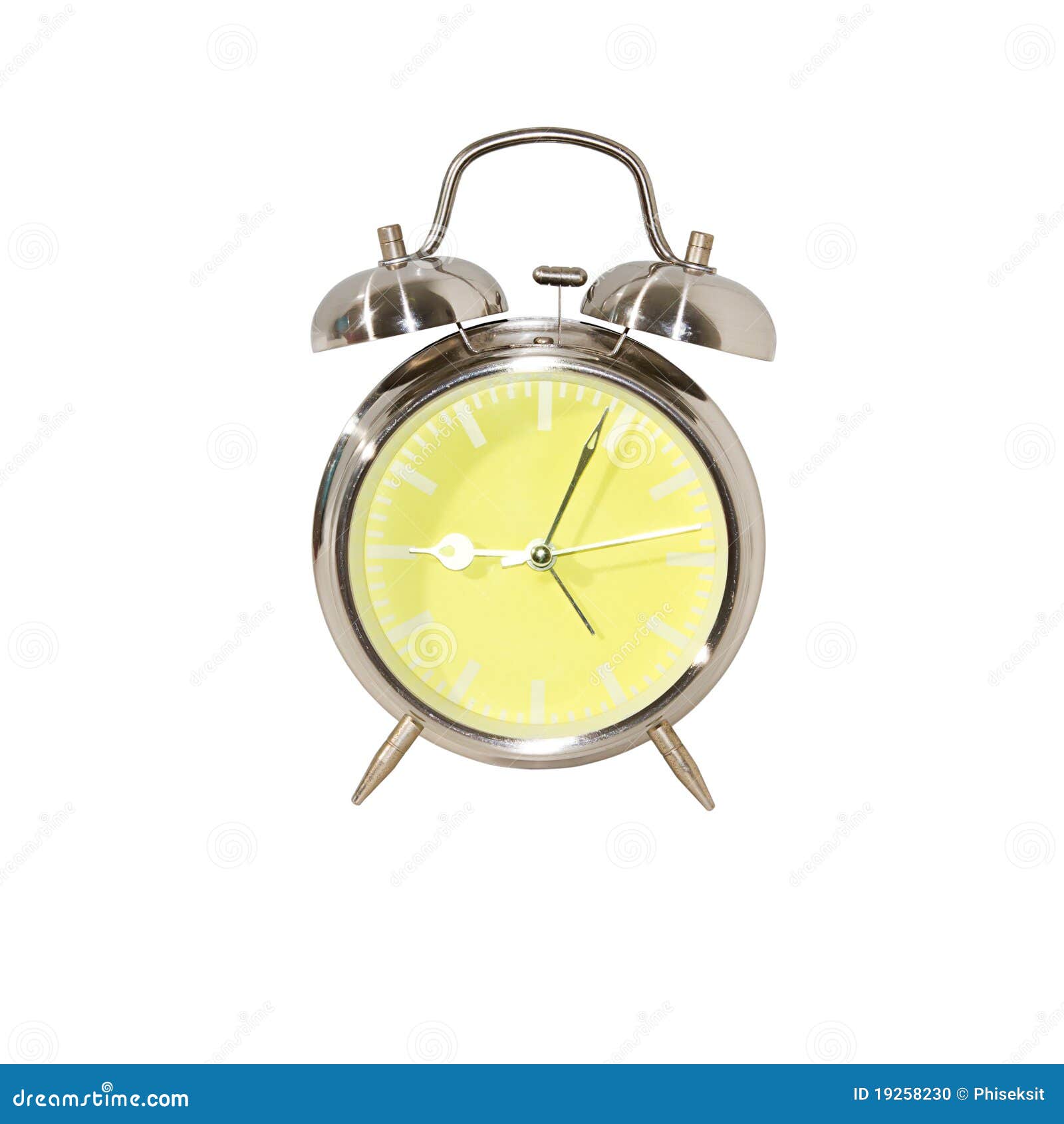Yellow clock stock photo. Image of blue, isolated, concept 19258230