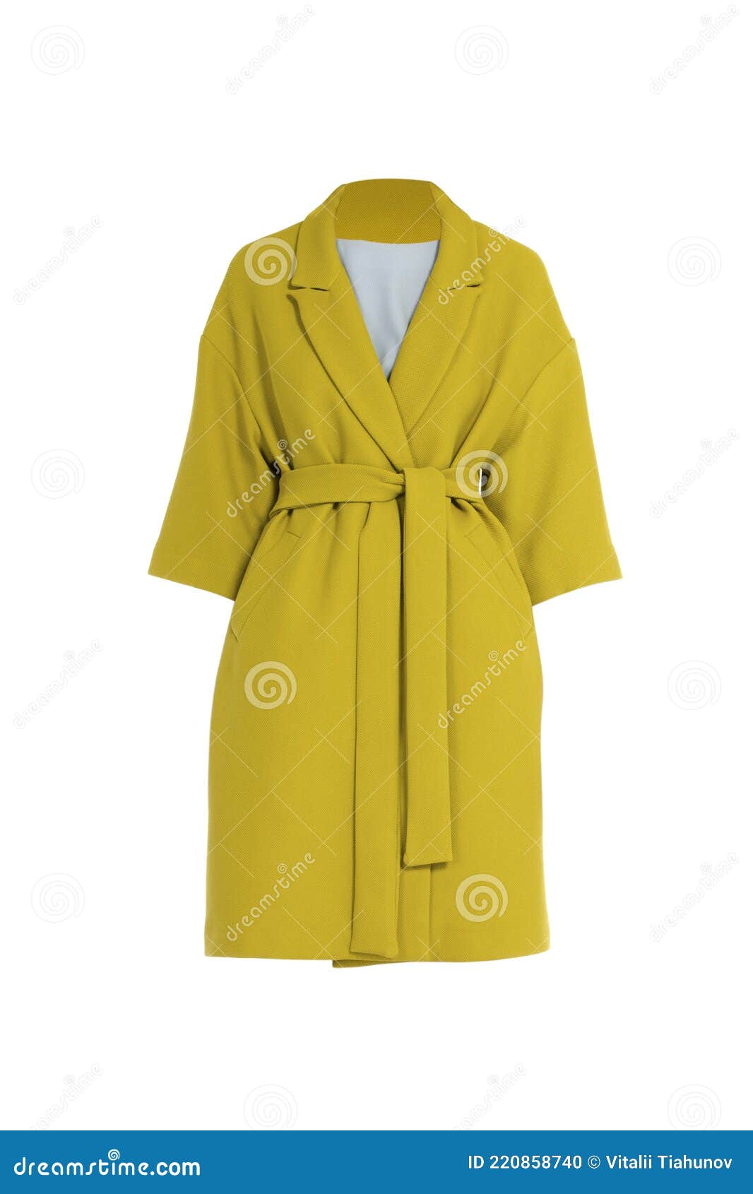 Yellow Coat Isolated on White Stock Photo Image of clothing, coat