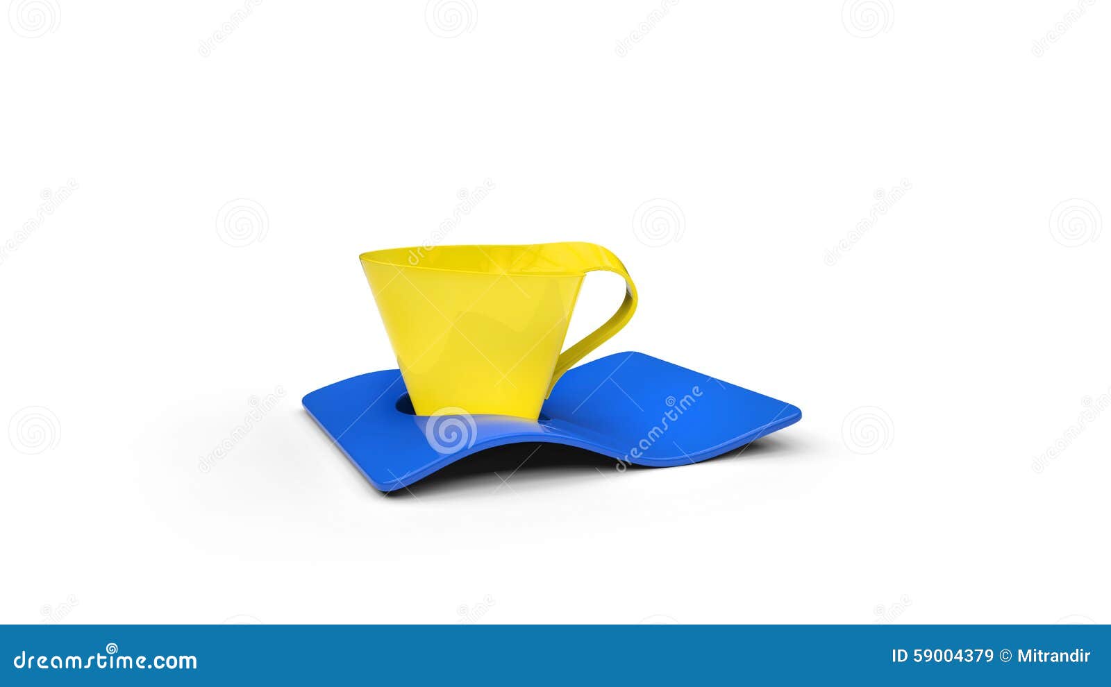 Yellow Coffee Cup with Blue Saucer Stock Image Image of caffeine, ceramics 59004379