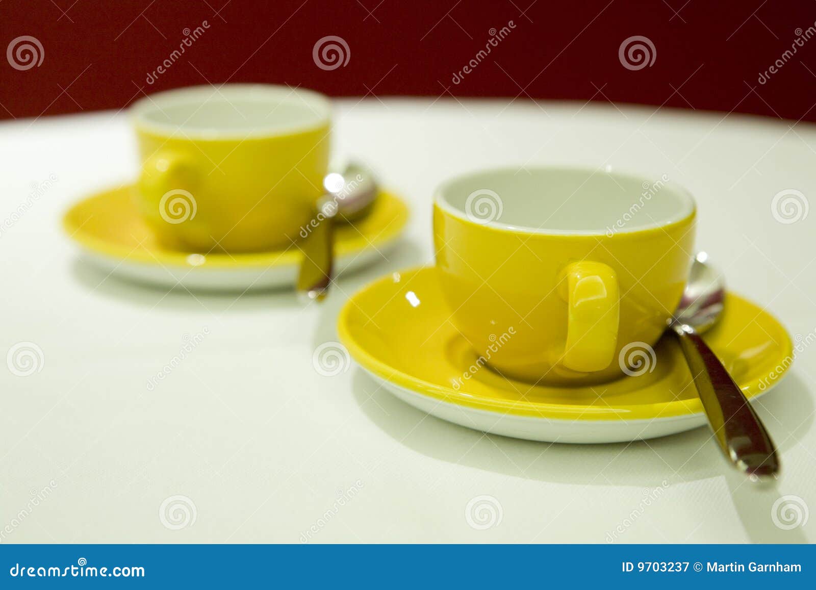 Yellow Coffee Cups stock image. Image of table, espresso 9703237