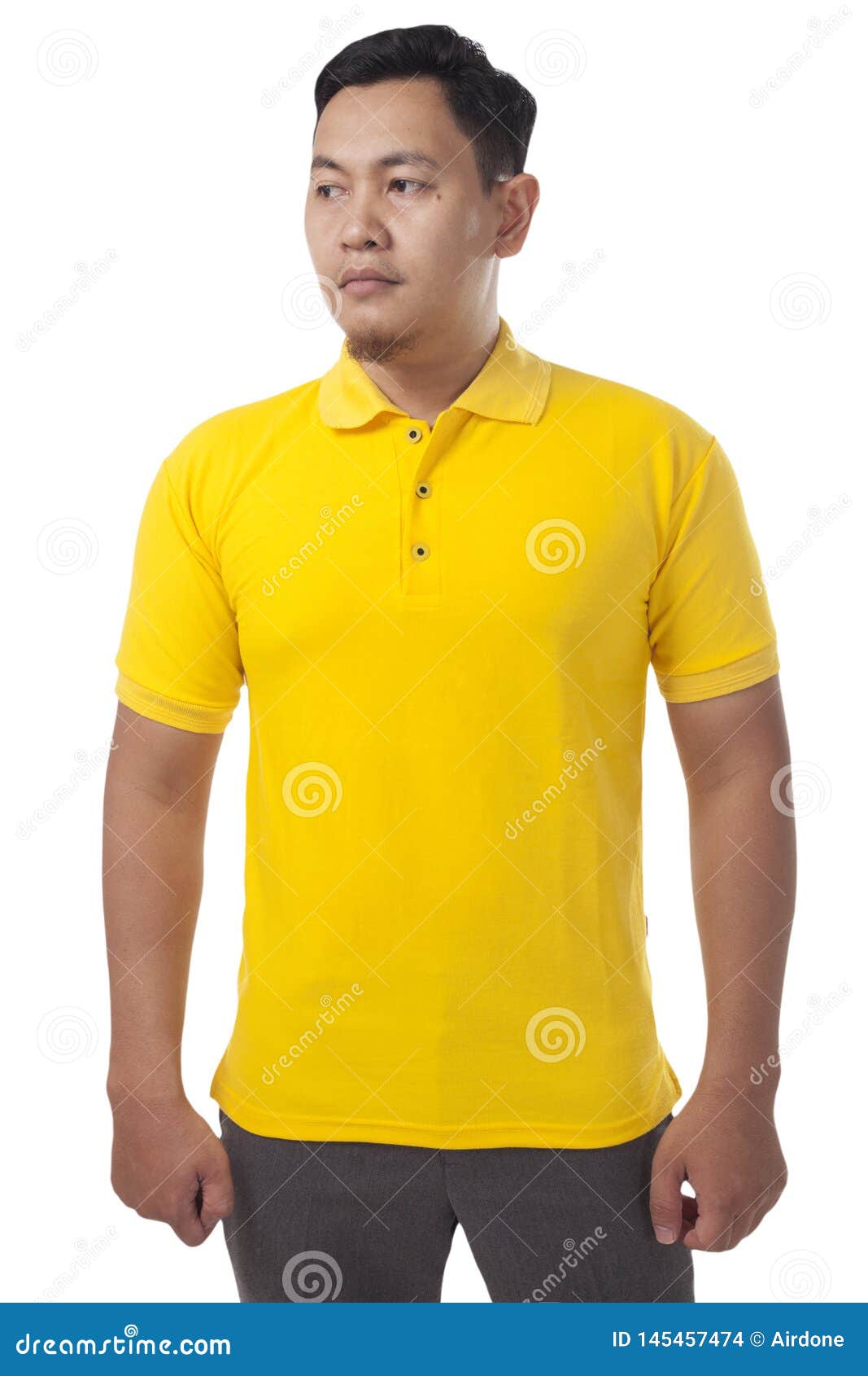 Download Yellow Collared Shirt Design Template Stock Photo - Image ...