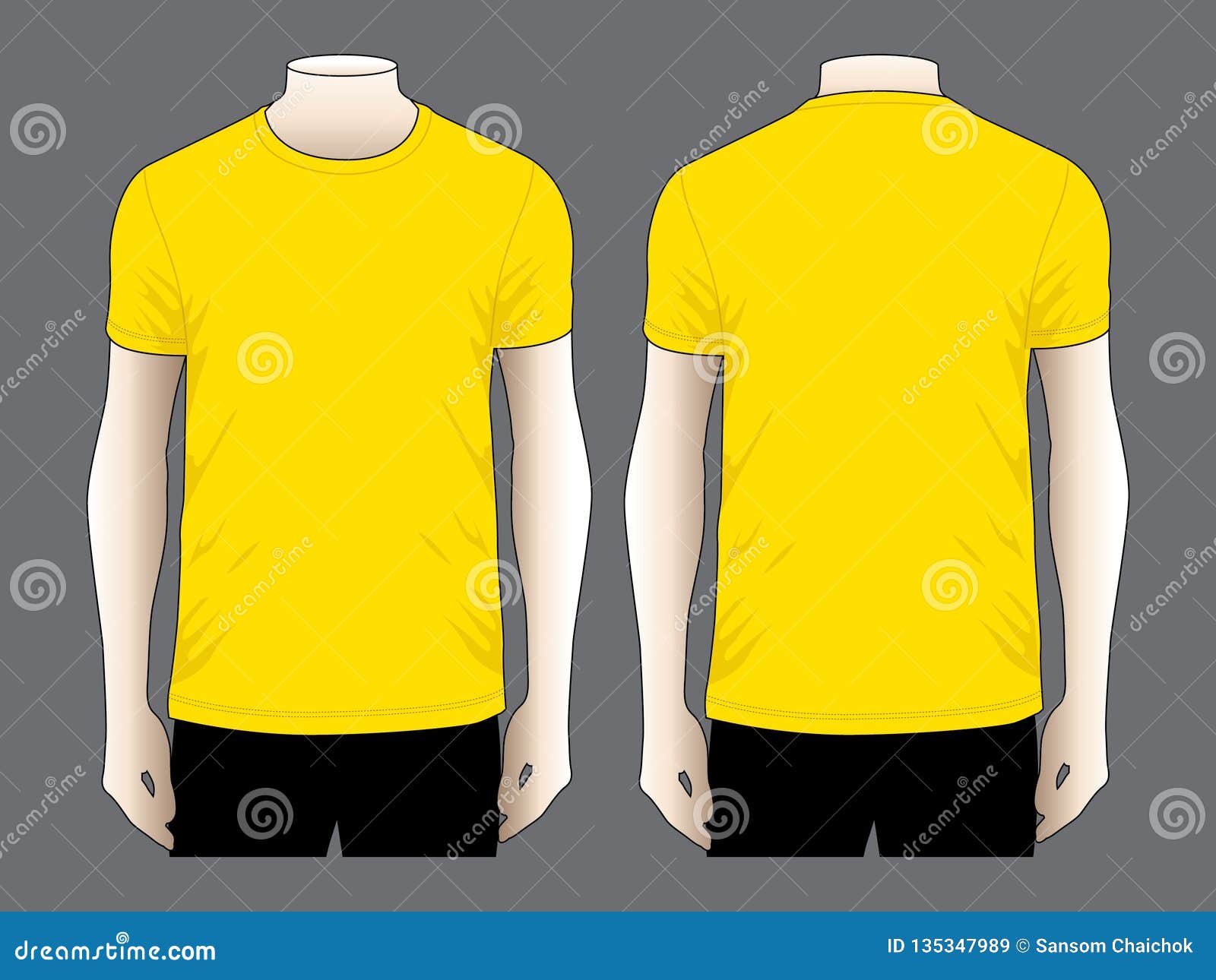 Download Men`s T-Shirt Vector For Template Stock Illustration ...