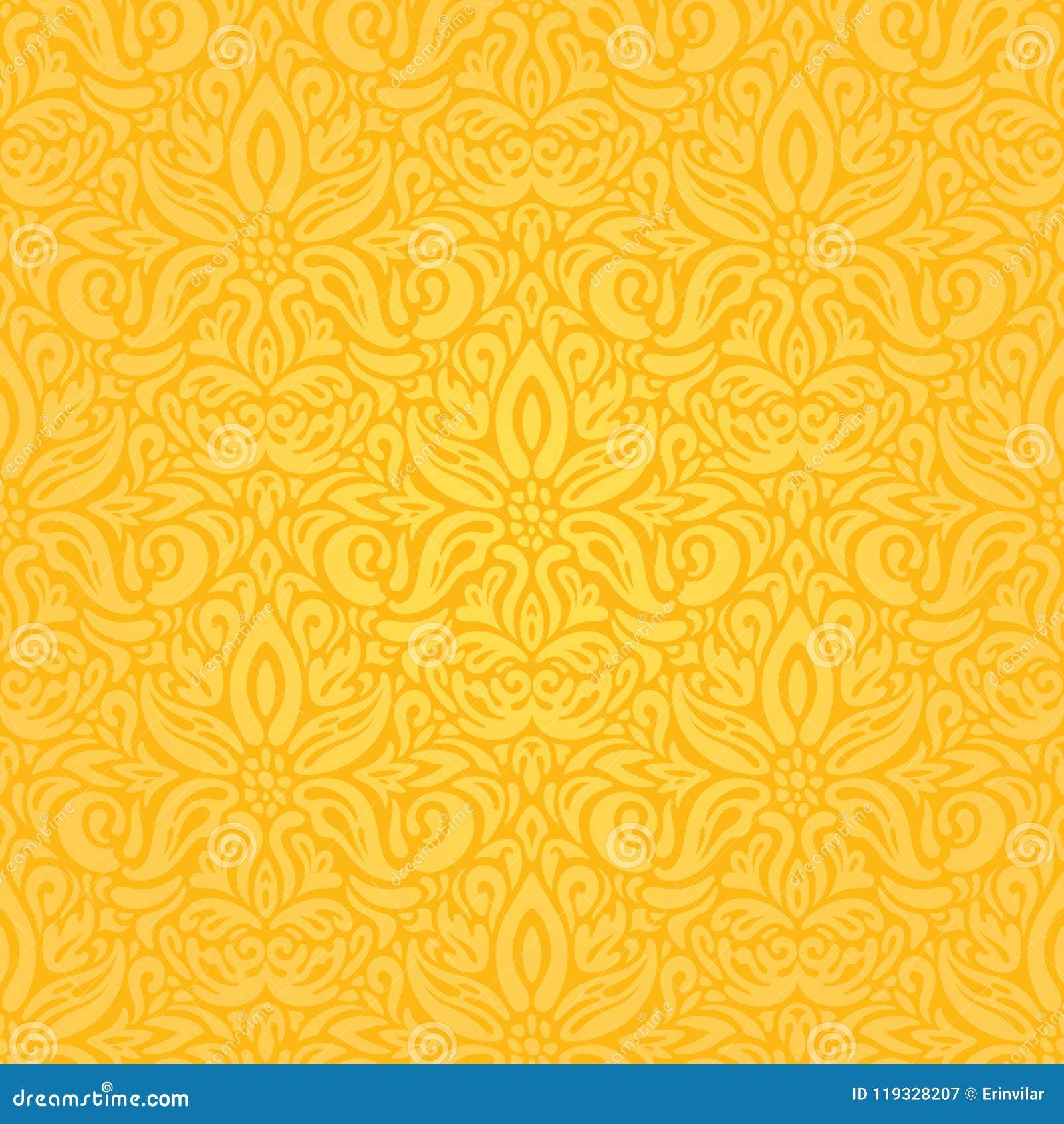 Yellow Colorful Floral Wallpaper Background Floral Pattern Stock Vector -  Illustration of flower, elegant: 119328207