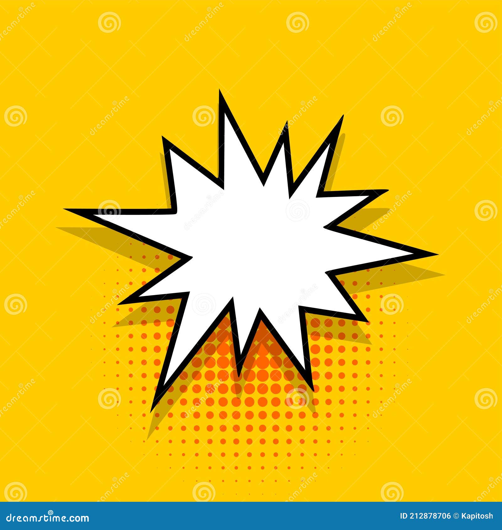 Yellow Comics Speech Bubble for Text Stock Vector - Illustration of ...