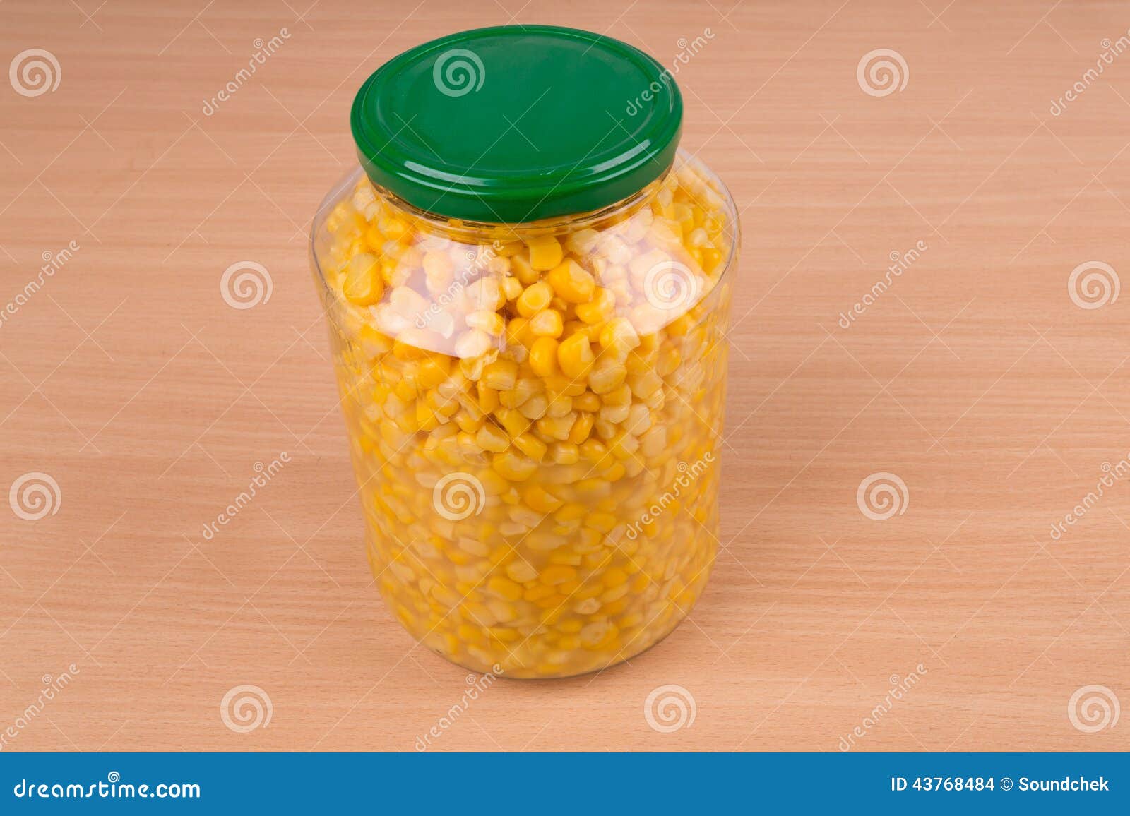 Yellow corn in glass jar stock photo. Image of nature 43768484