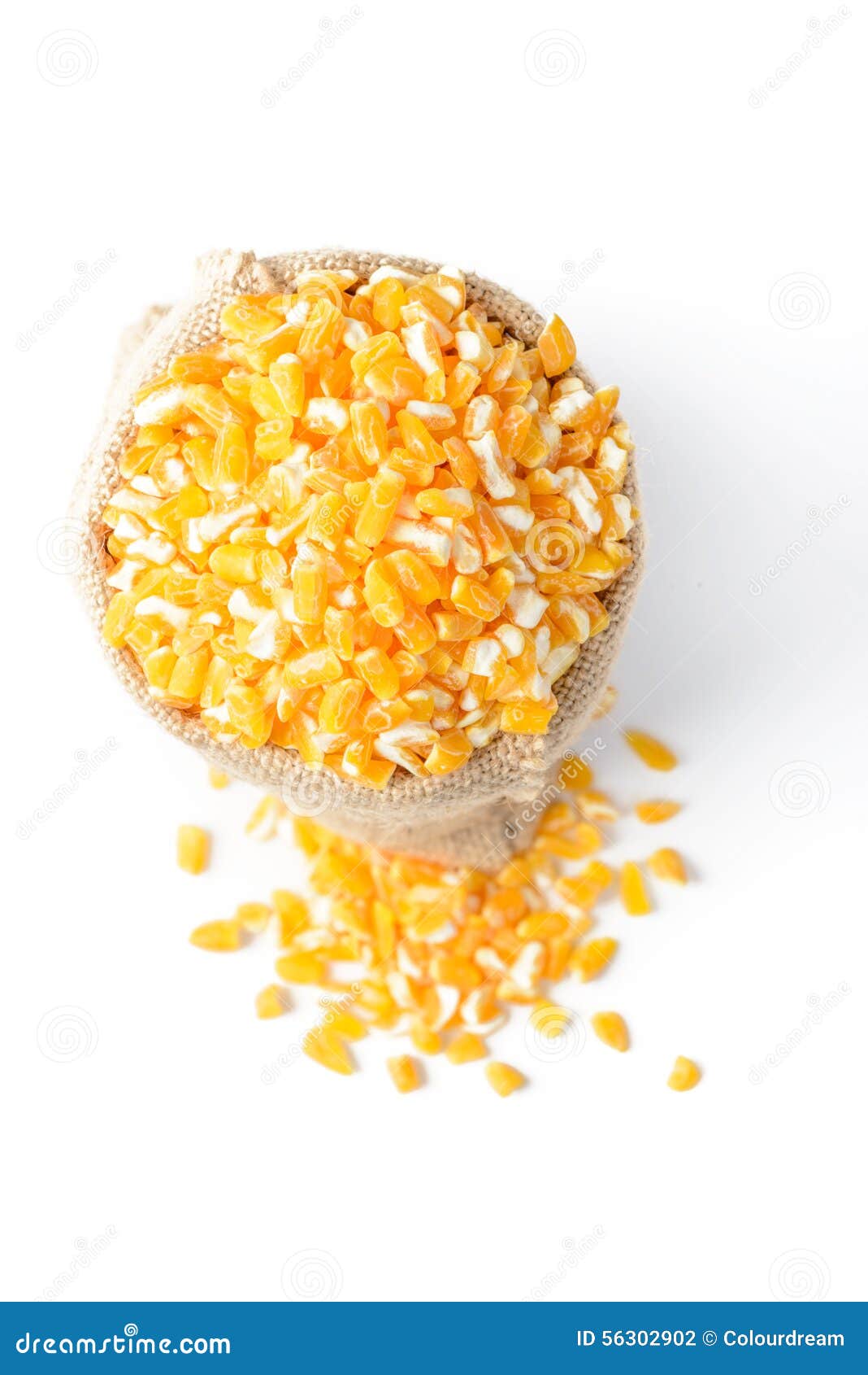 Yellow corn grits stock photo. Image of golden, white 56302902