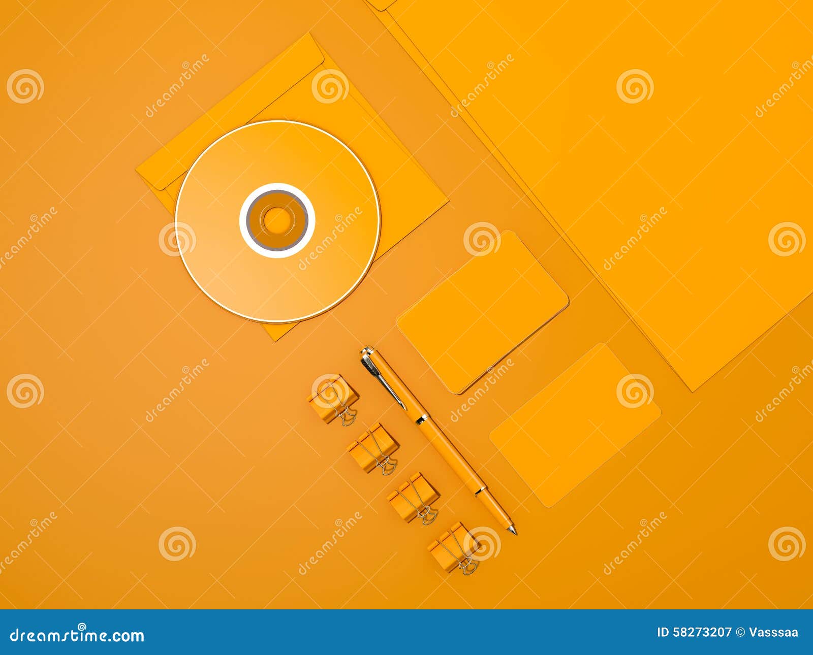 Download Yellow Corporate Identity Mockup Stock Illustration - Illustration of paper, illustration: 58273207