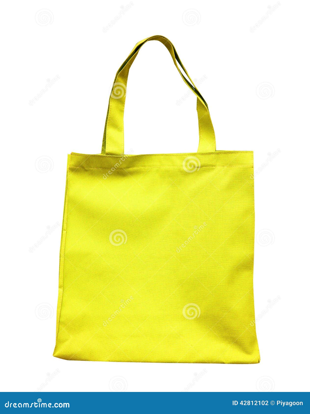 Yellow cotton bag stock photo. Image of cloth, business 42812102