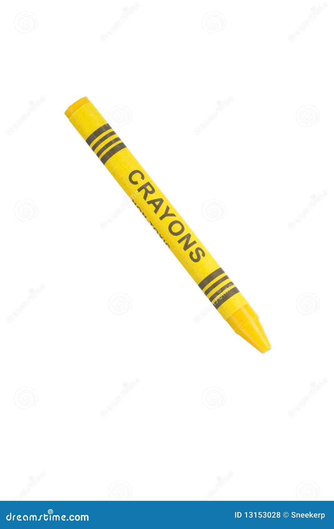 Siingle Orange Crayon Isolated On White Stock Photo - Download