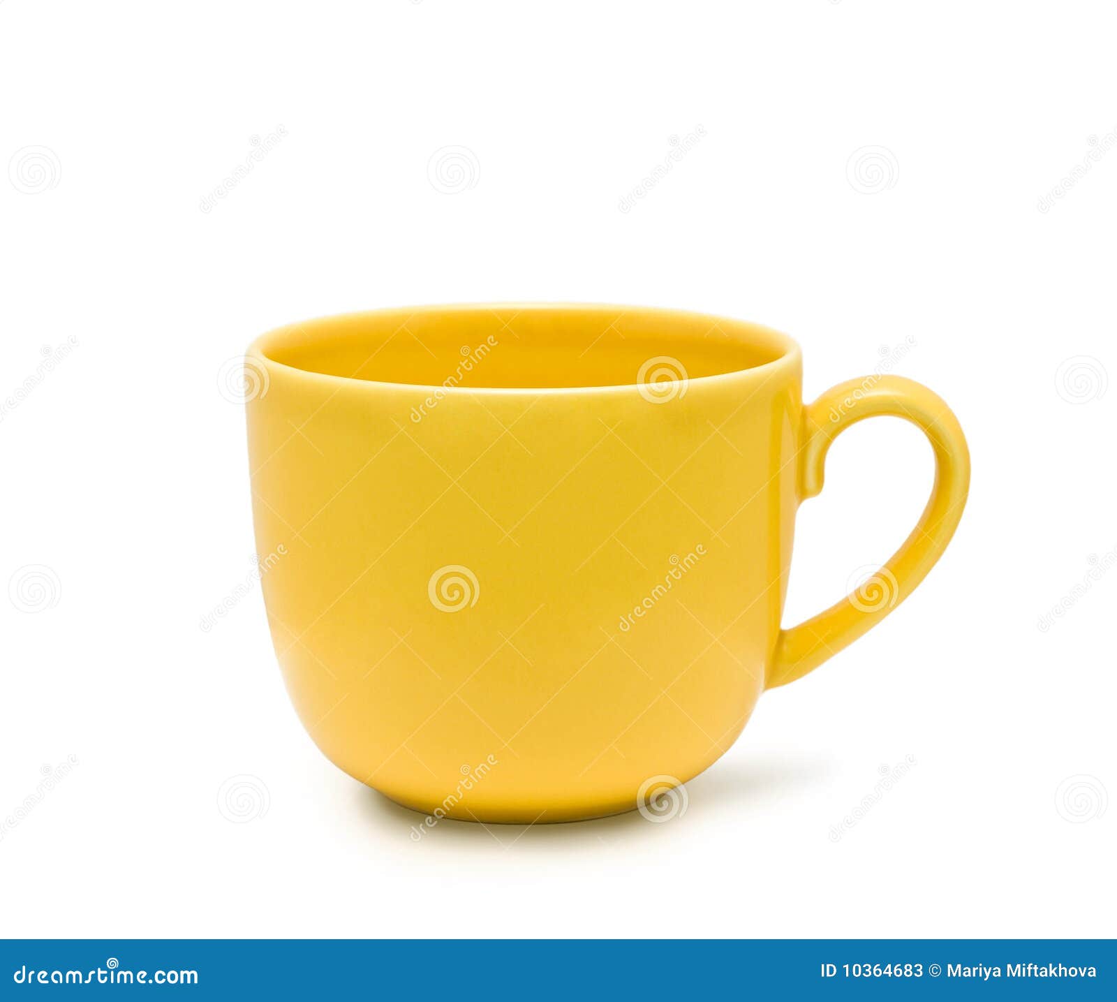 The yellow cup stock image. Image of handle, horizontal - 10364683