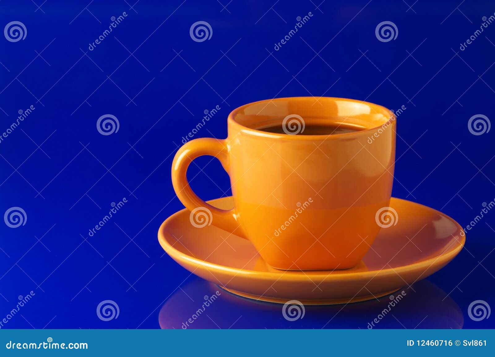 Yellow cup of coffee stock photo. Image of still, life 12460716