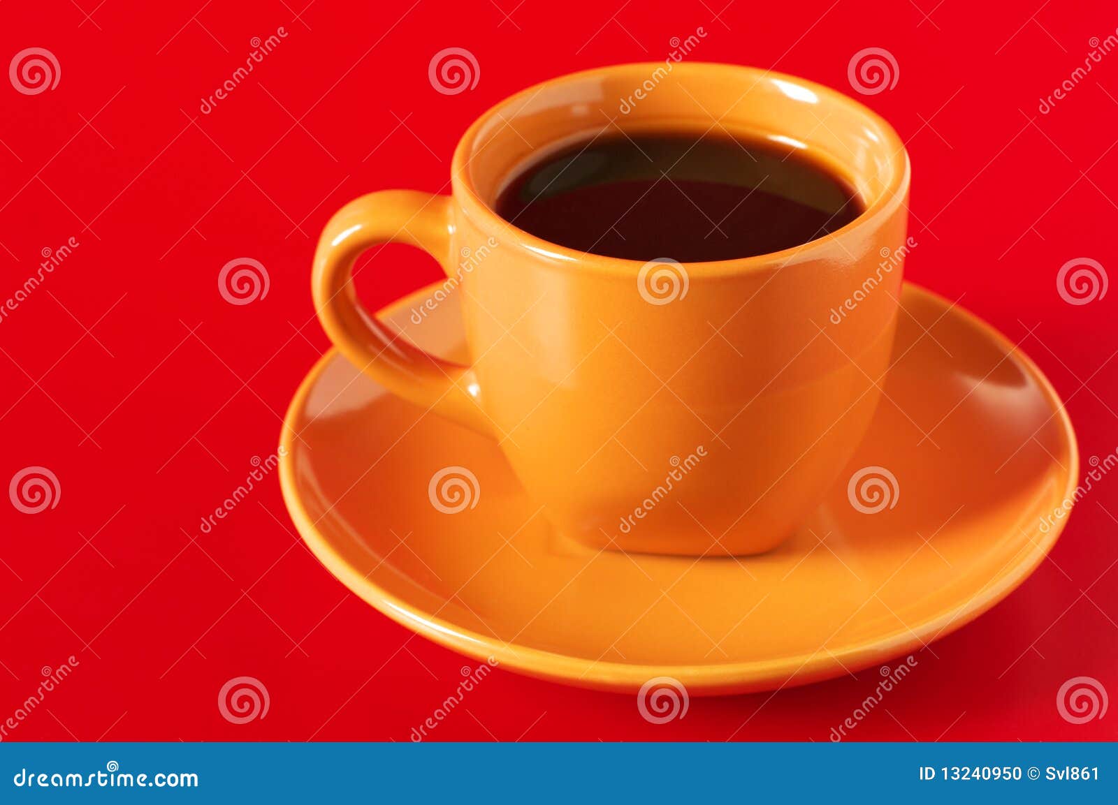 Yellow cup of coffee stock photo. Image of vibrant, beverage 13240950