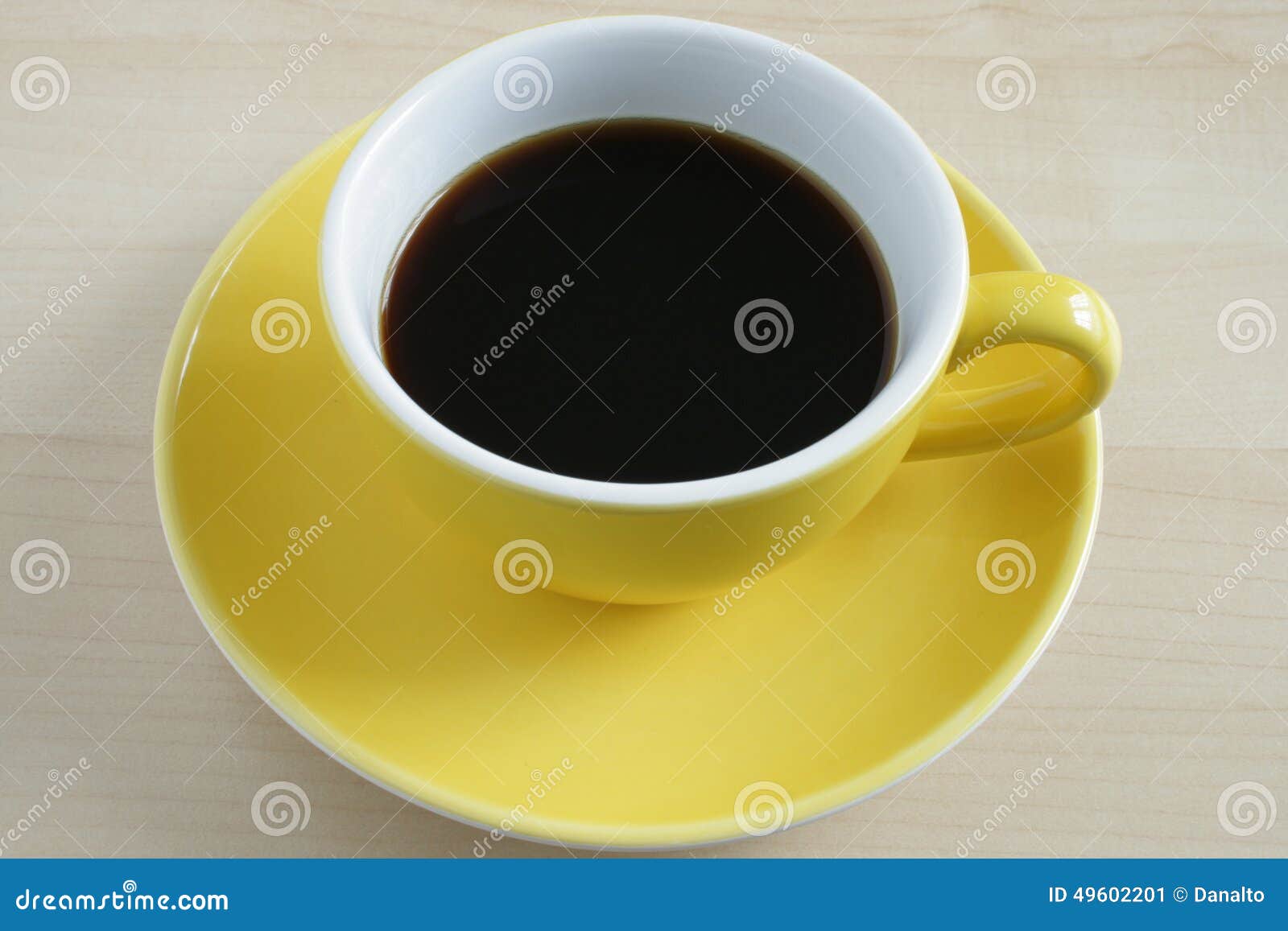 Yellow cup of coffee stock image. Image of afternoon 49602201