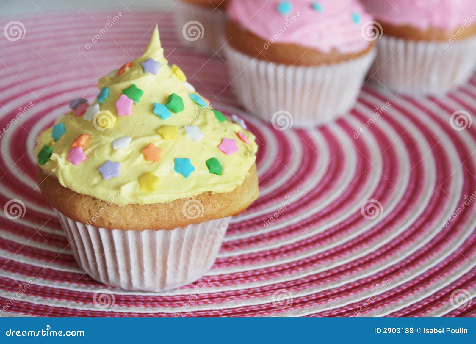 Yellow cupcake stock photo. Image of colorful, funky, pastel 2903188