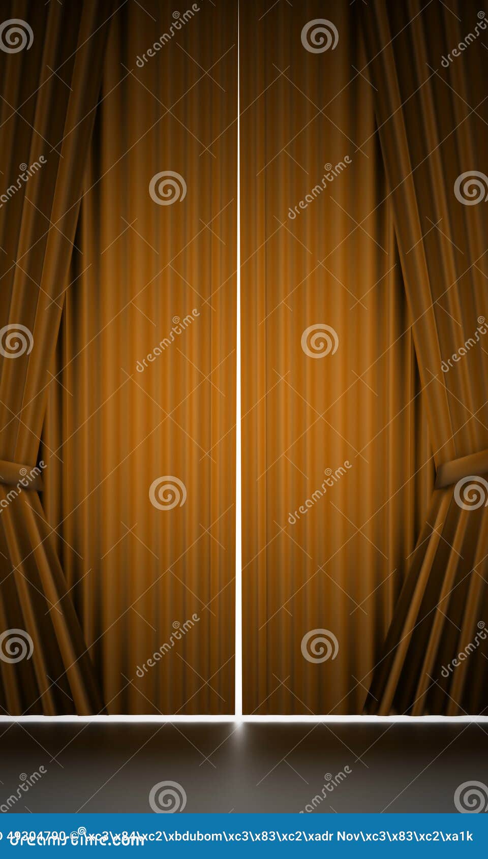 Yellow curtain stage cloth stock illustration. Illustration of concert 49304790