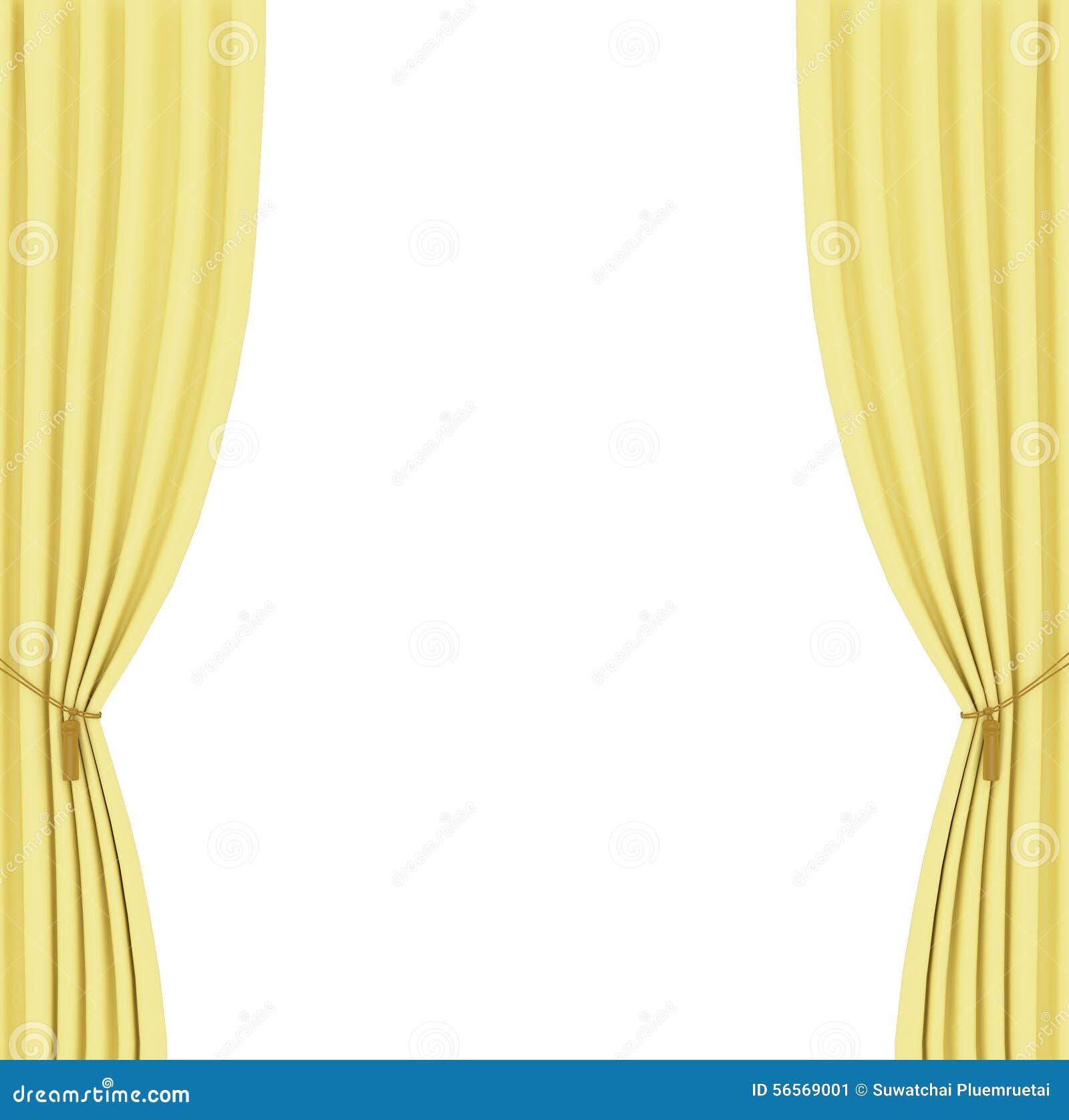 Yellow curtains background stock illustration. Illustration of hanging