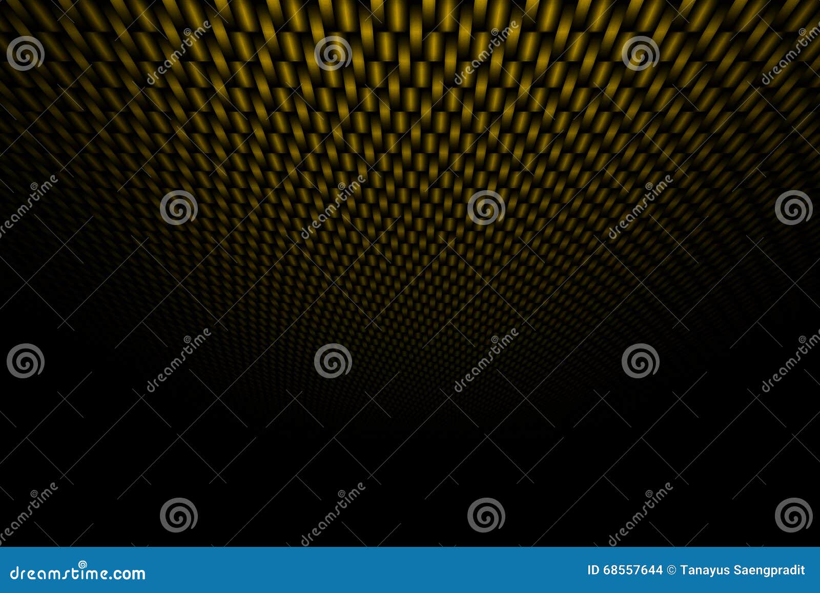 Yellow Curve Carbon Fiber on the Black Shadow. Stock Illustration ...