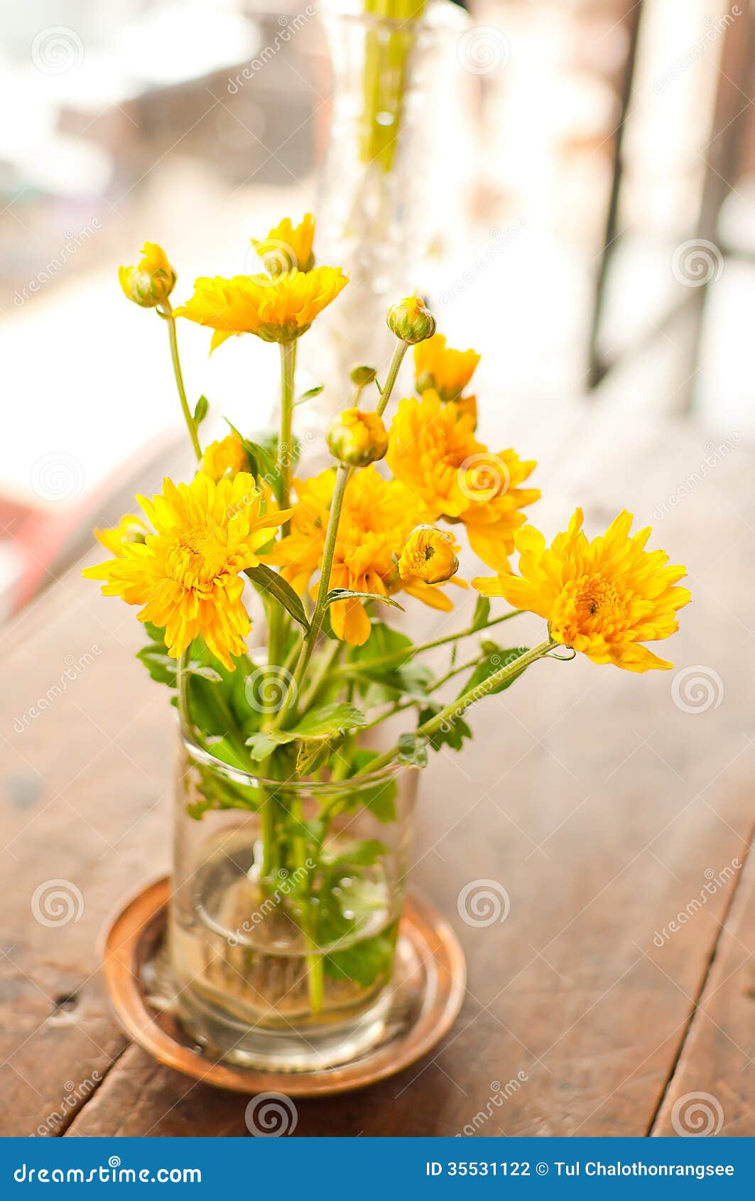 Yellow decoration flower stock photo. Image of beautiful 35531122