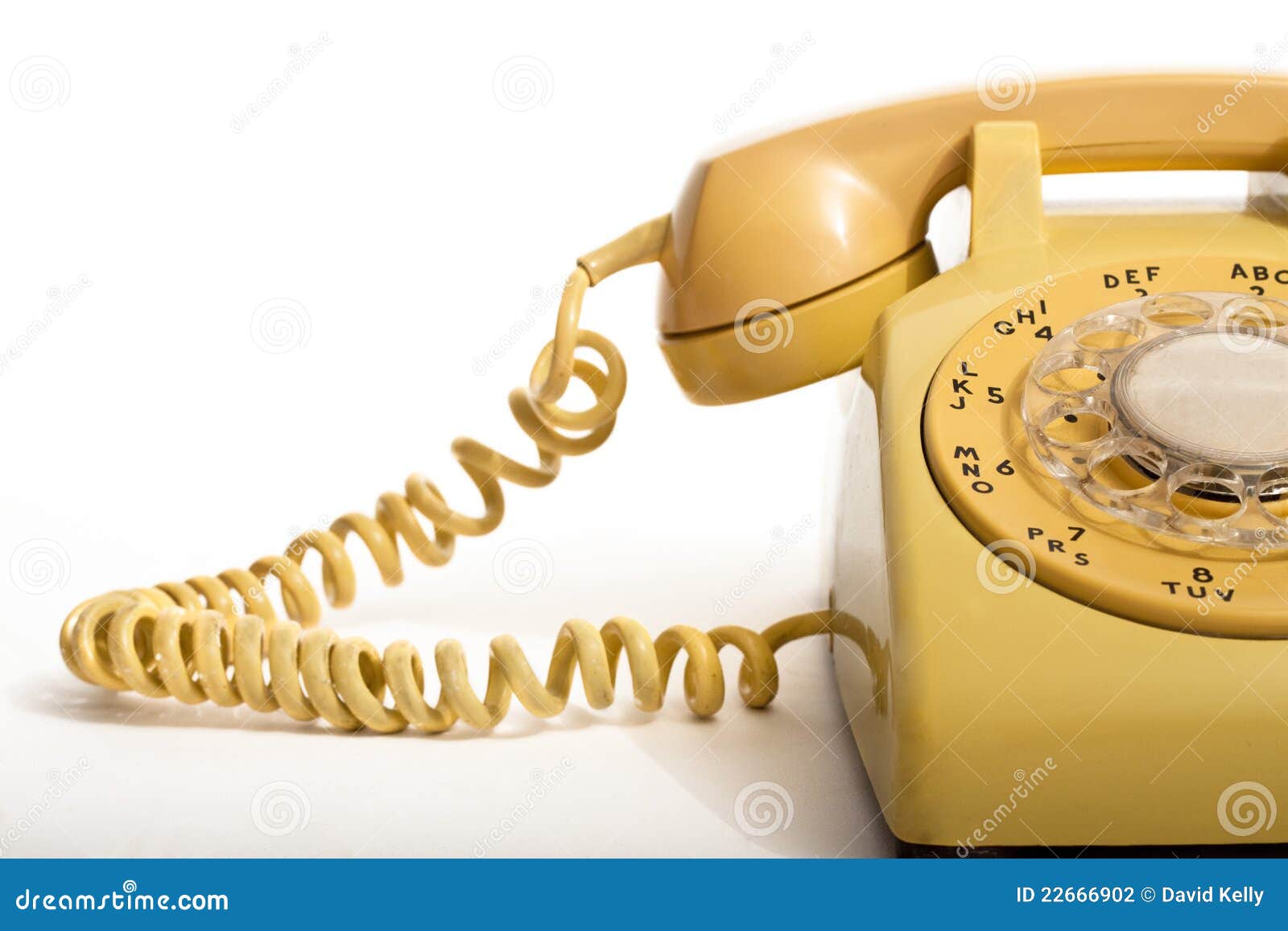 yellow dial phone
