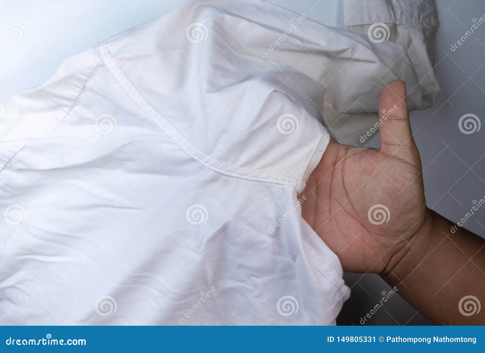 Yellow Dirty Stain Sweat on Armpit Shirt Stock Image Image of removal