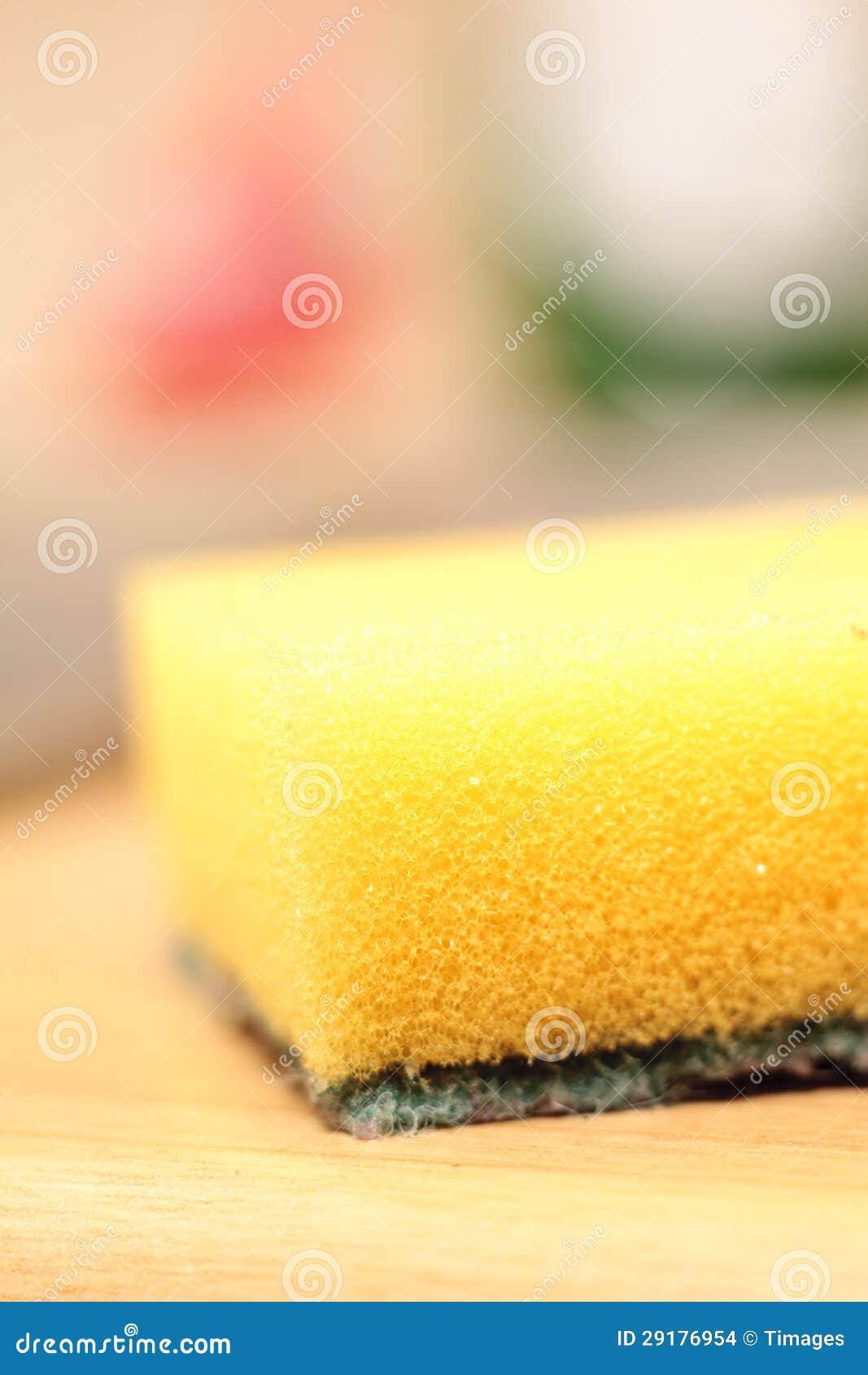 Yellow dish sponge stock photo. Image of housework, macro 29176954