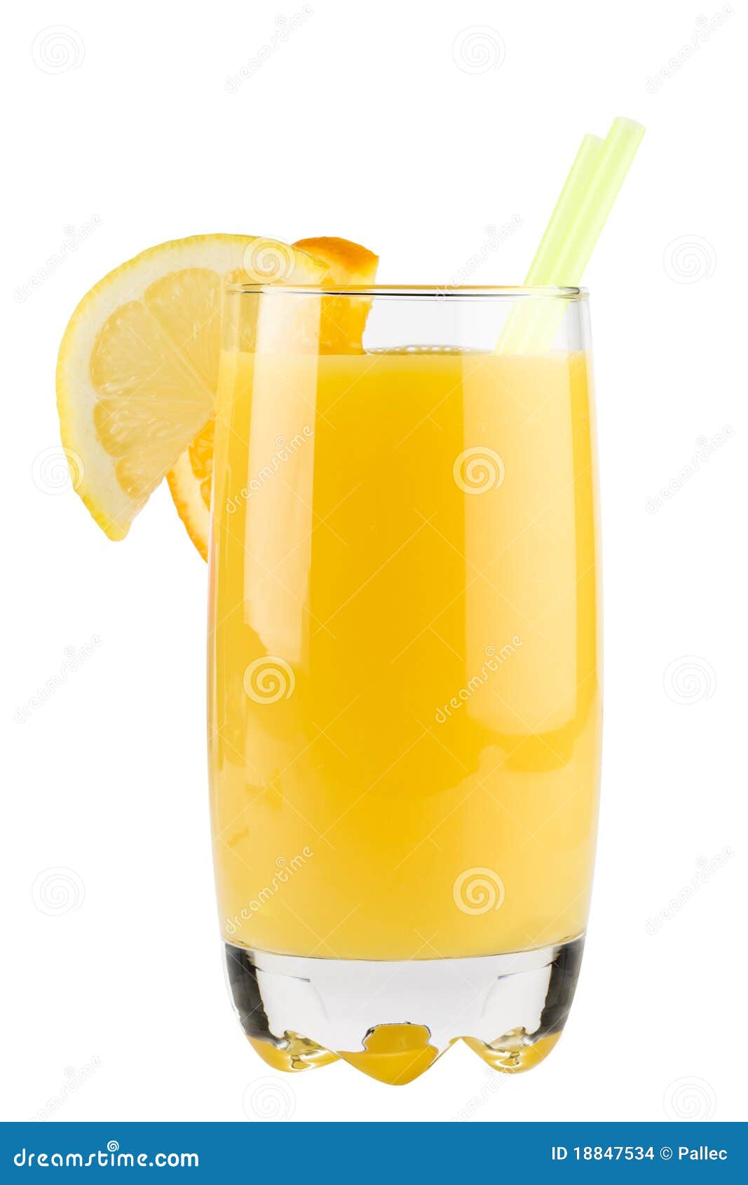 Straw And A Yellow Drink Yellow Drink With Lemon Slice And Yellow Straw Stock Photo