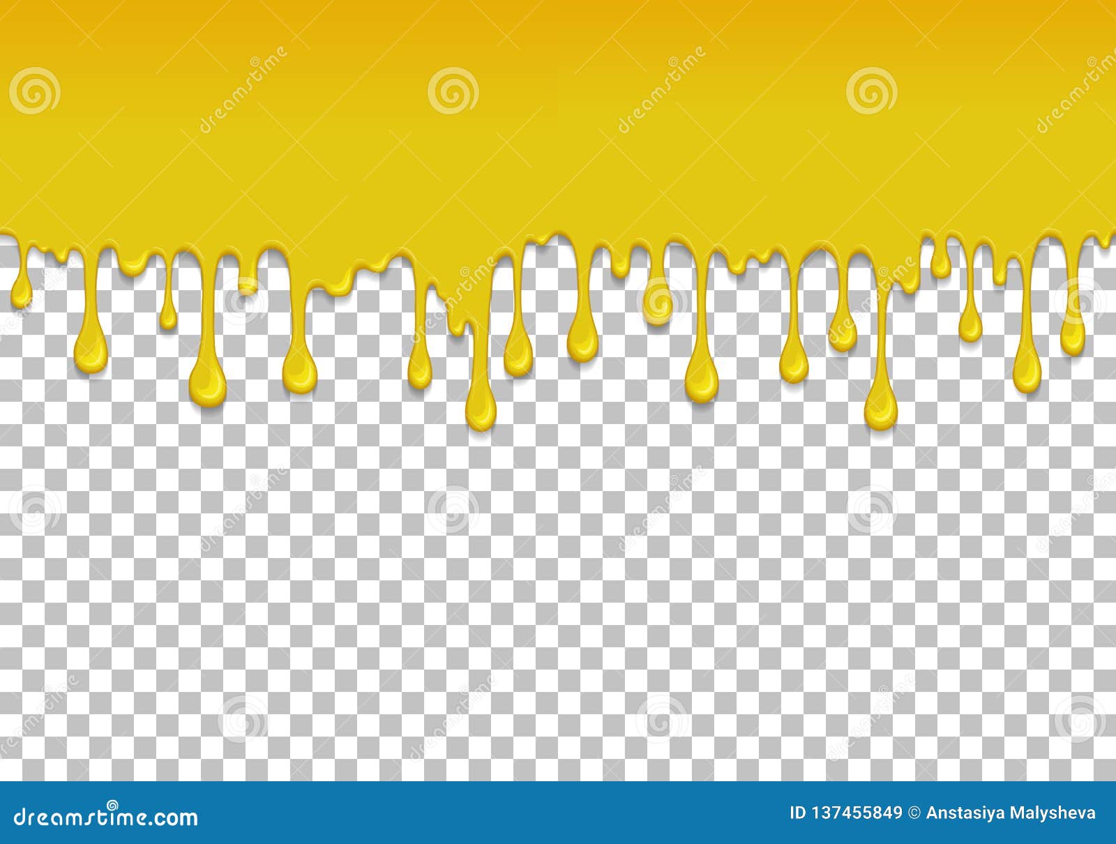 Yellow Dripping Slime Seamless Element Stock Vector - Illustration of