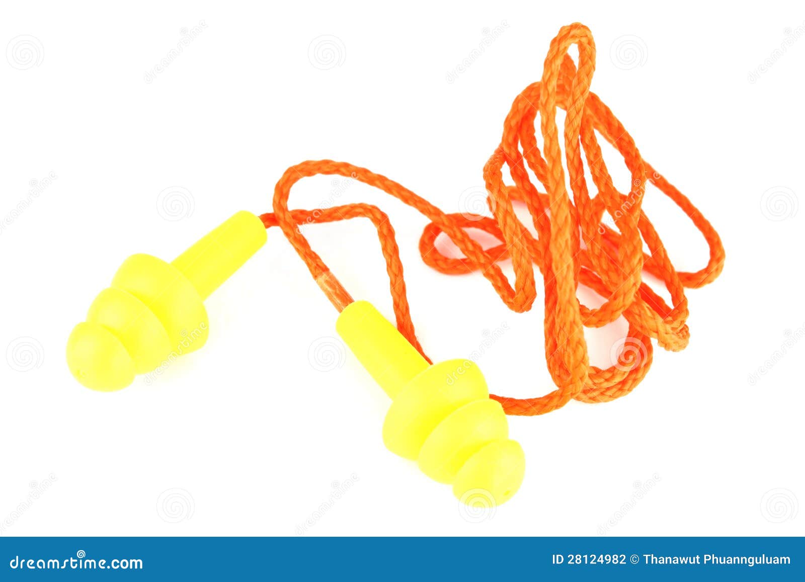 Yellow ear plug stock photo. Image of loud, loss, care 28124982