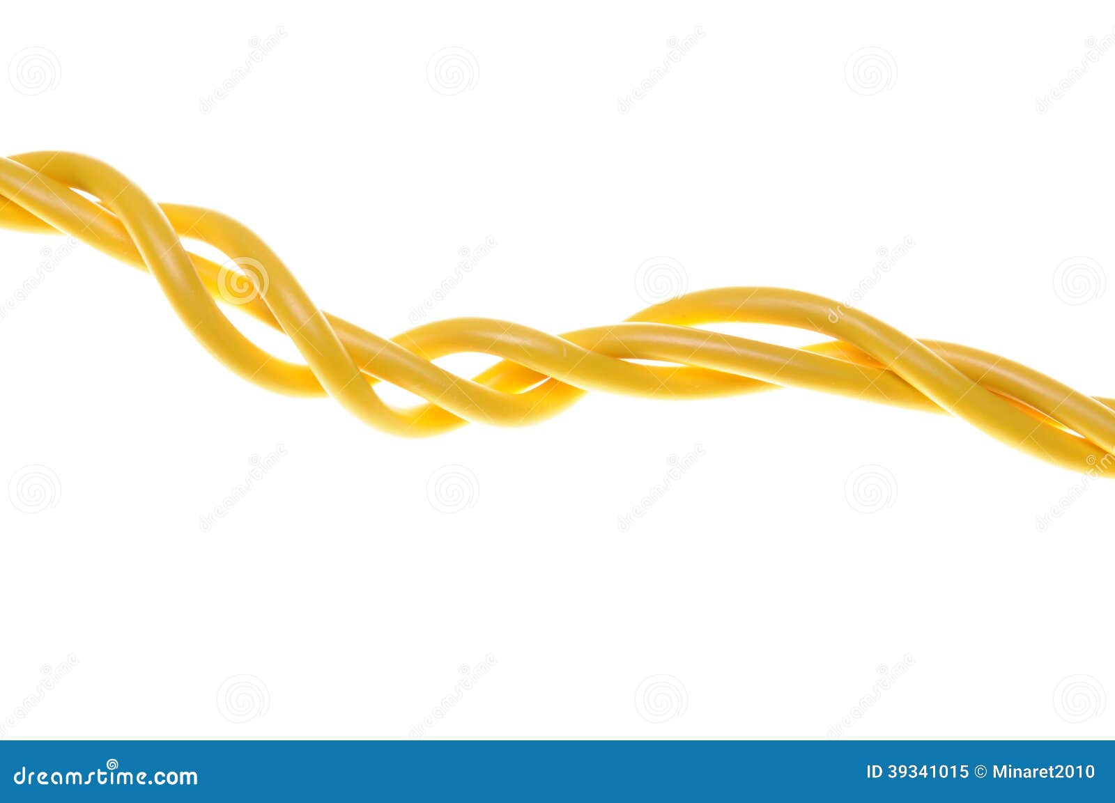 Yellow Electric Cables Used in Electrical Network Stock Image Image