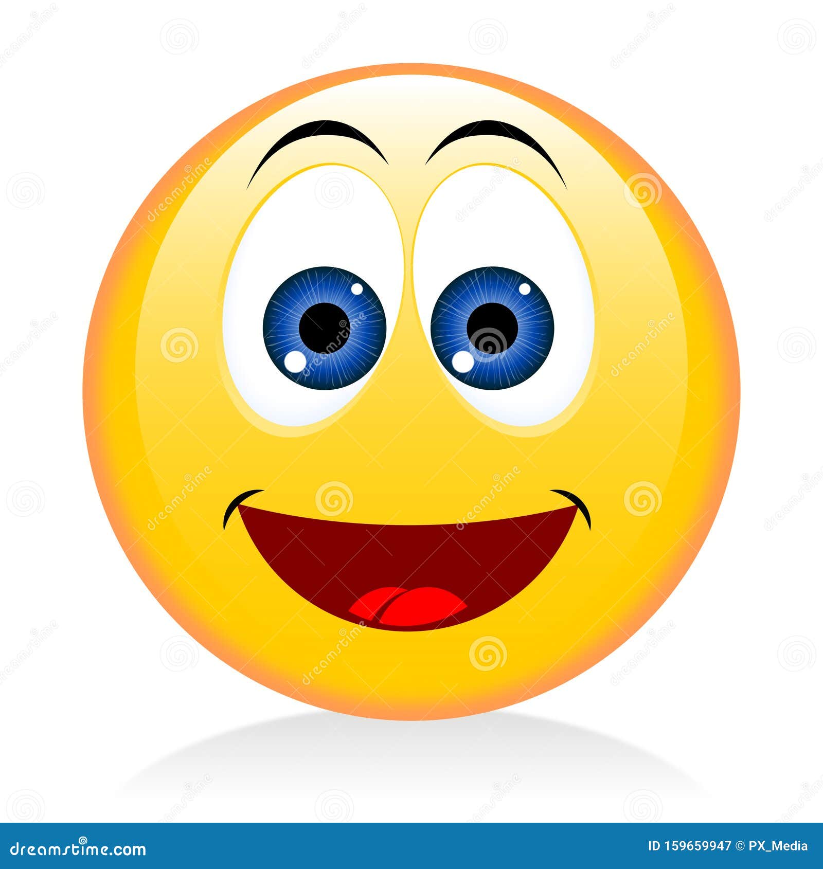 Yellow Emoji Emoticon Smiling Face Expressions Stock Illustration