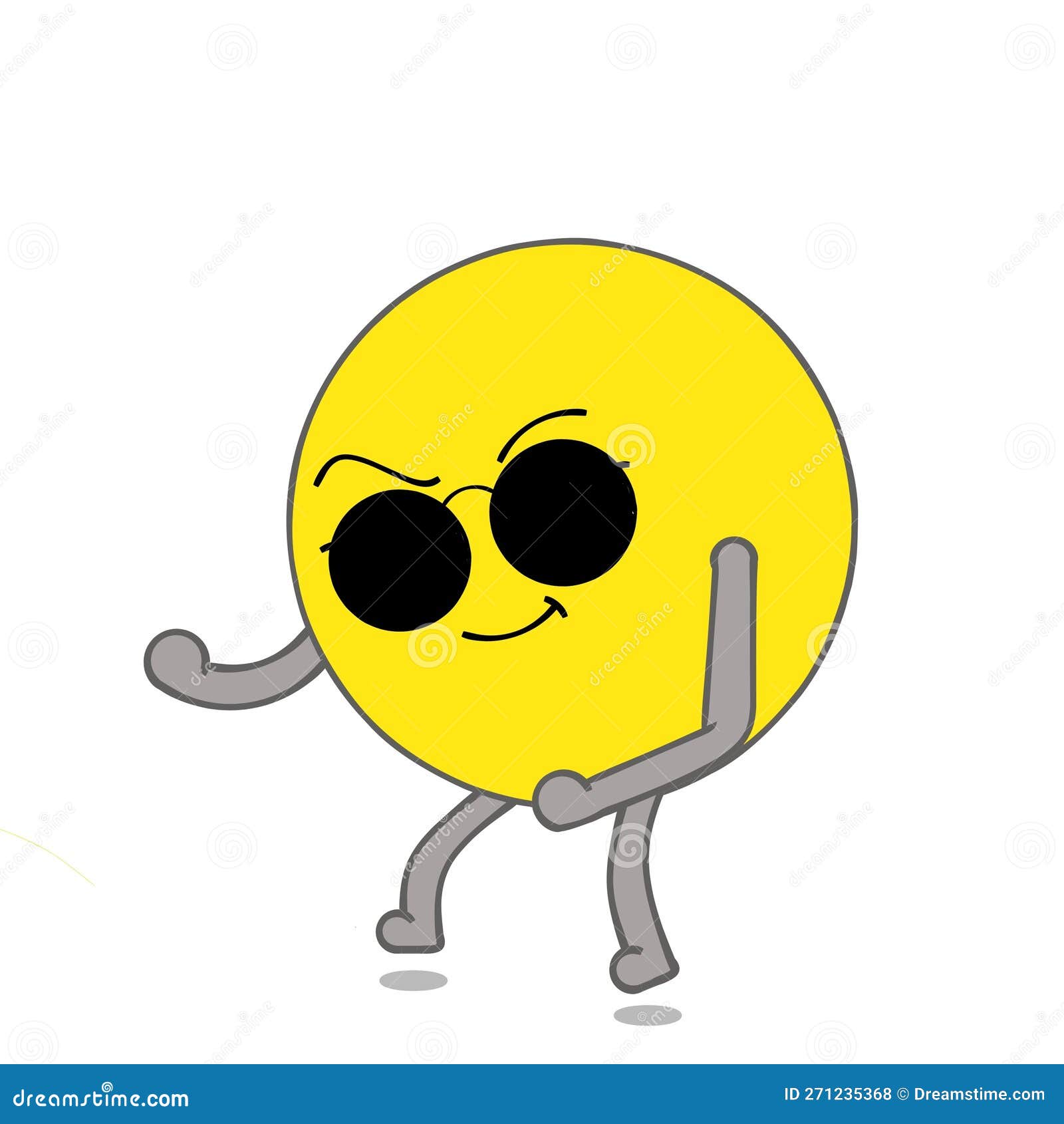 Yellow Emoji Image with One Eyebrow Raised Editorial Stock Photo