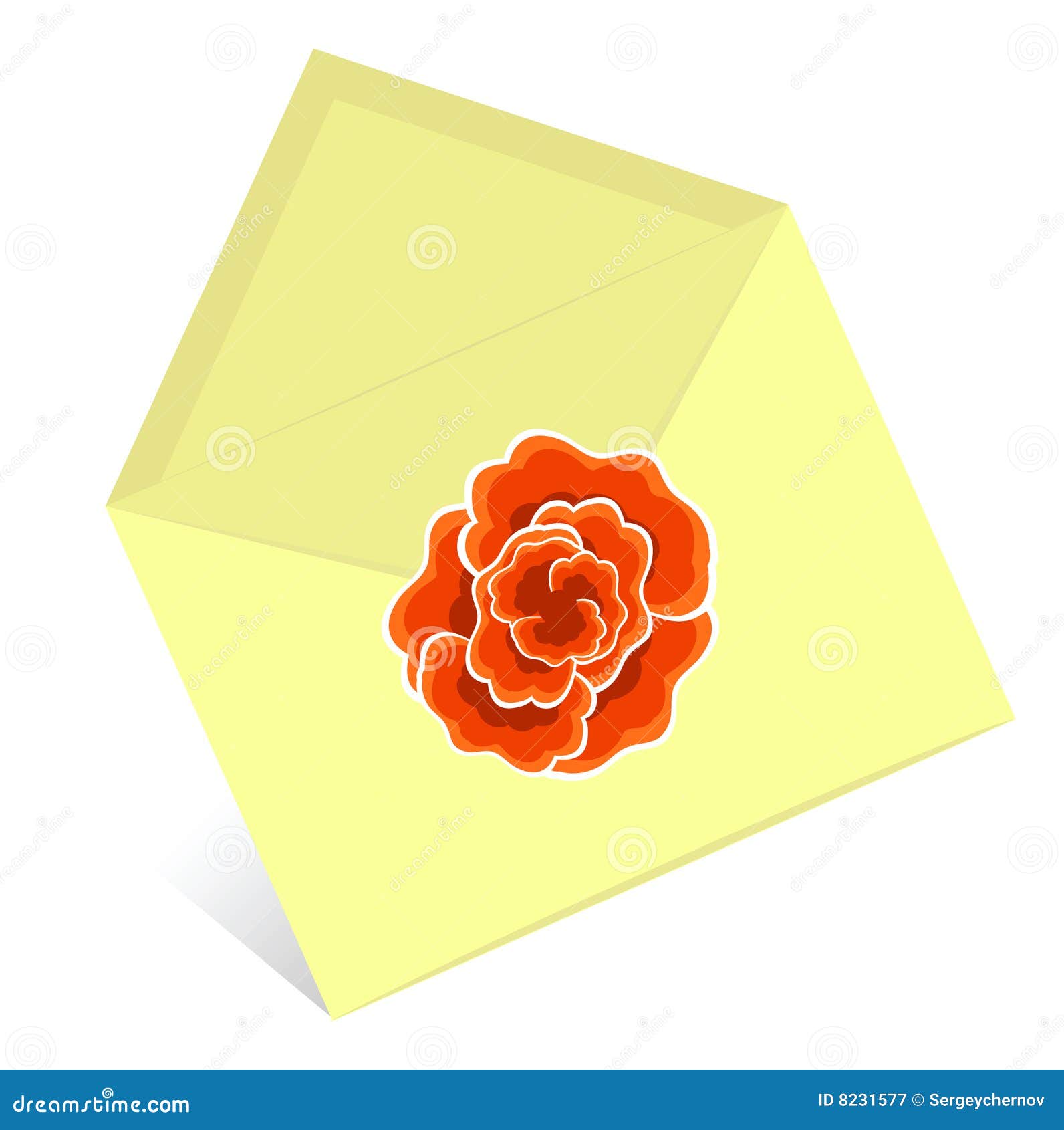 Yellow envelope stock vector. Illustration of connection 8231577