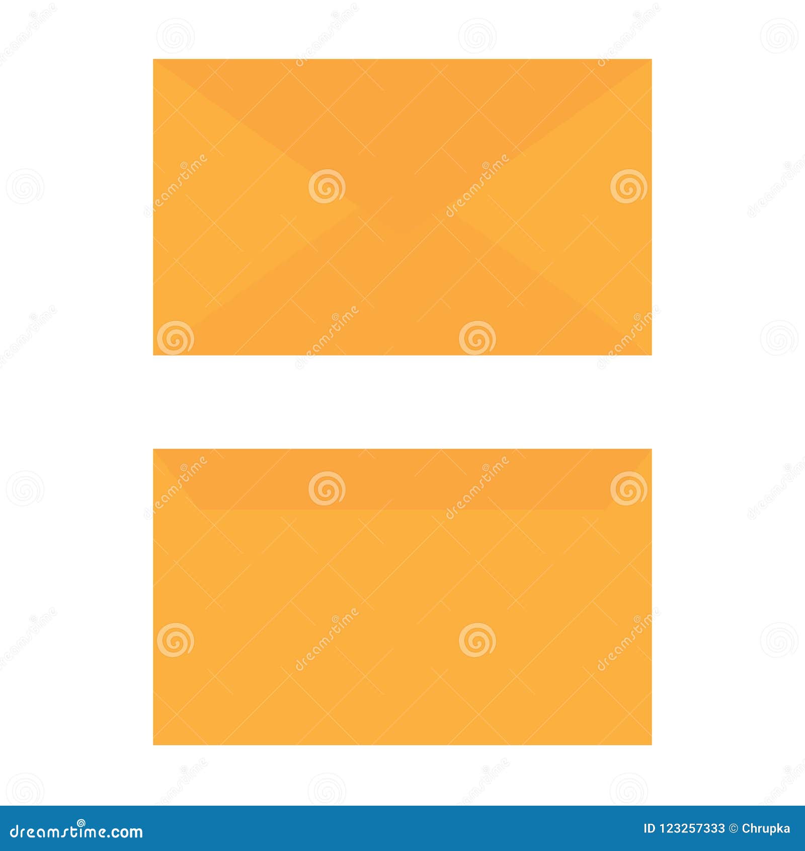 Yellow Envelopes Vector Illustration Stock Vector Illustration of
