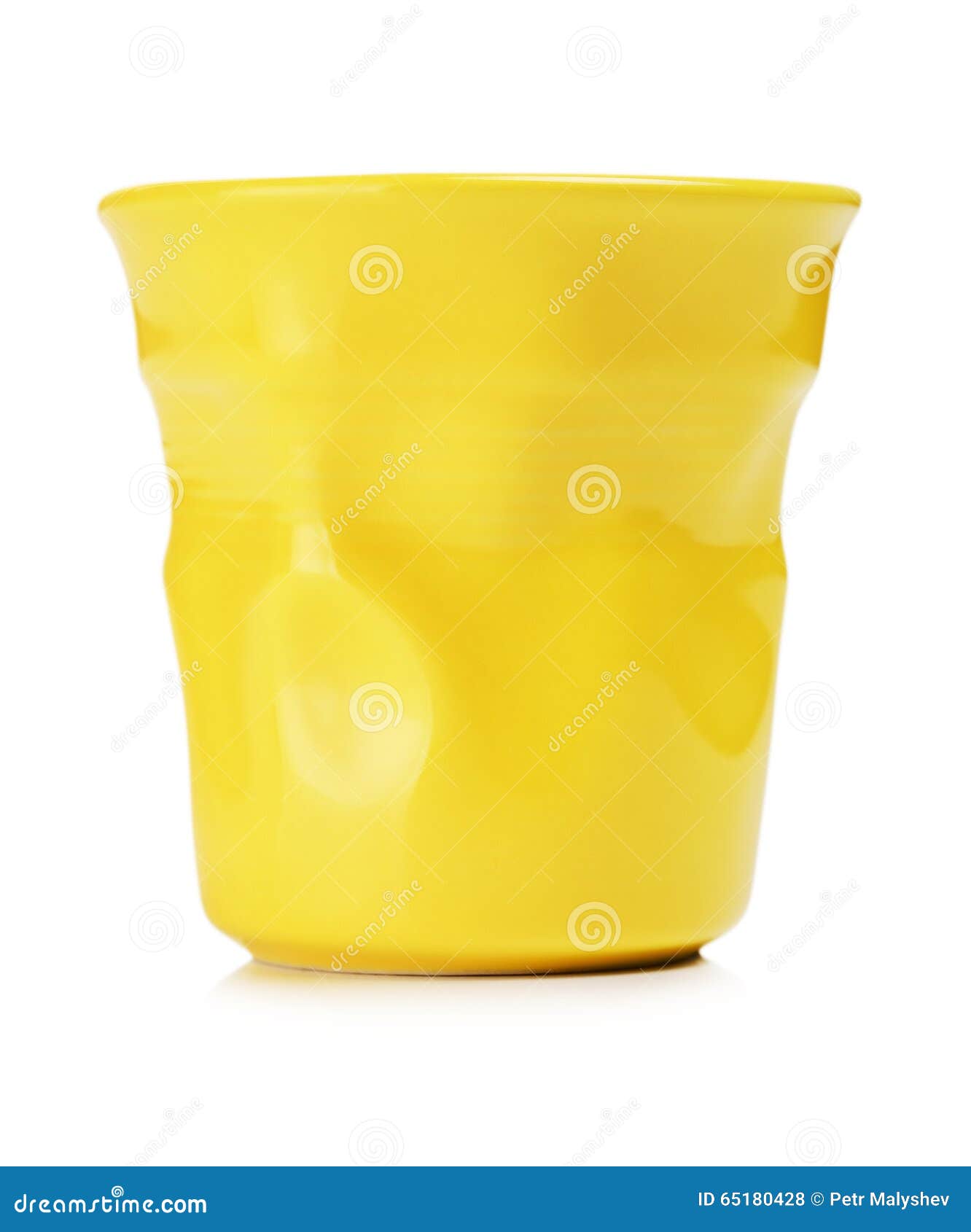 Yellow Espresso Cup stock photo. Image of china, reflection 65180428