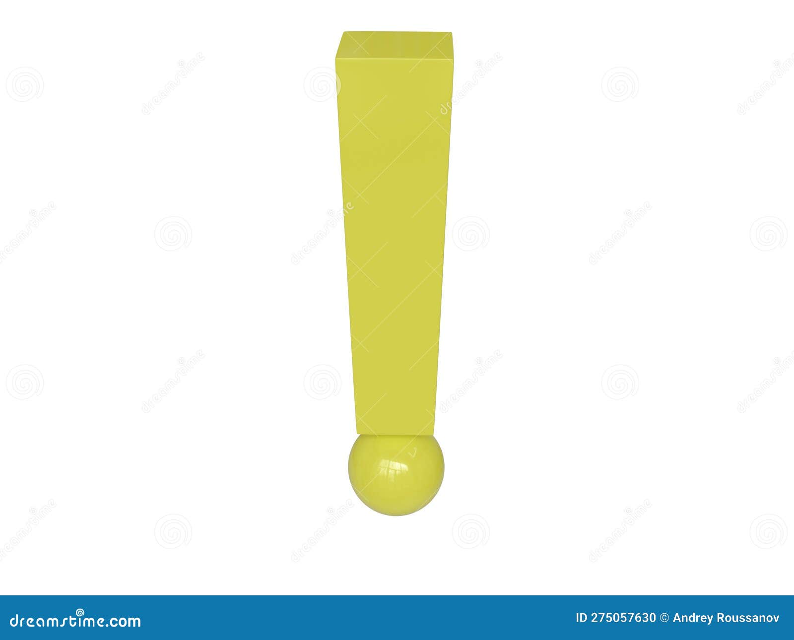 Yellow Exclamation Mark. 3d Render. Stock Illustration Illustration of background, exclamation