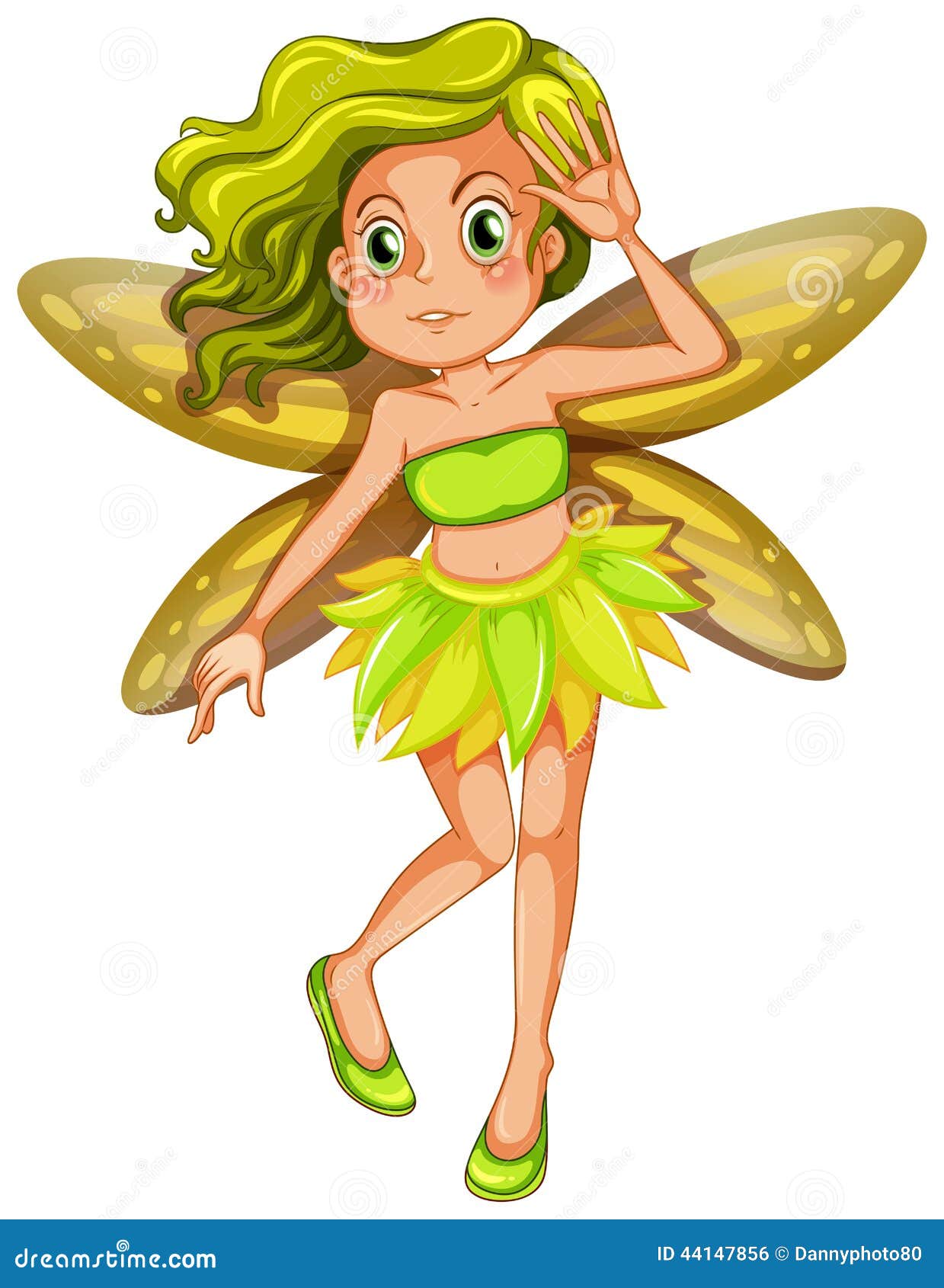 Yellow fairy stock vector. Illustration of ballet, tiny - 44147856