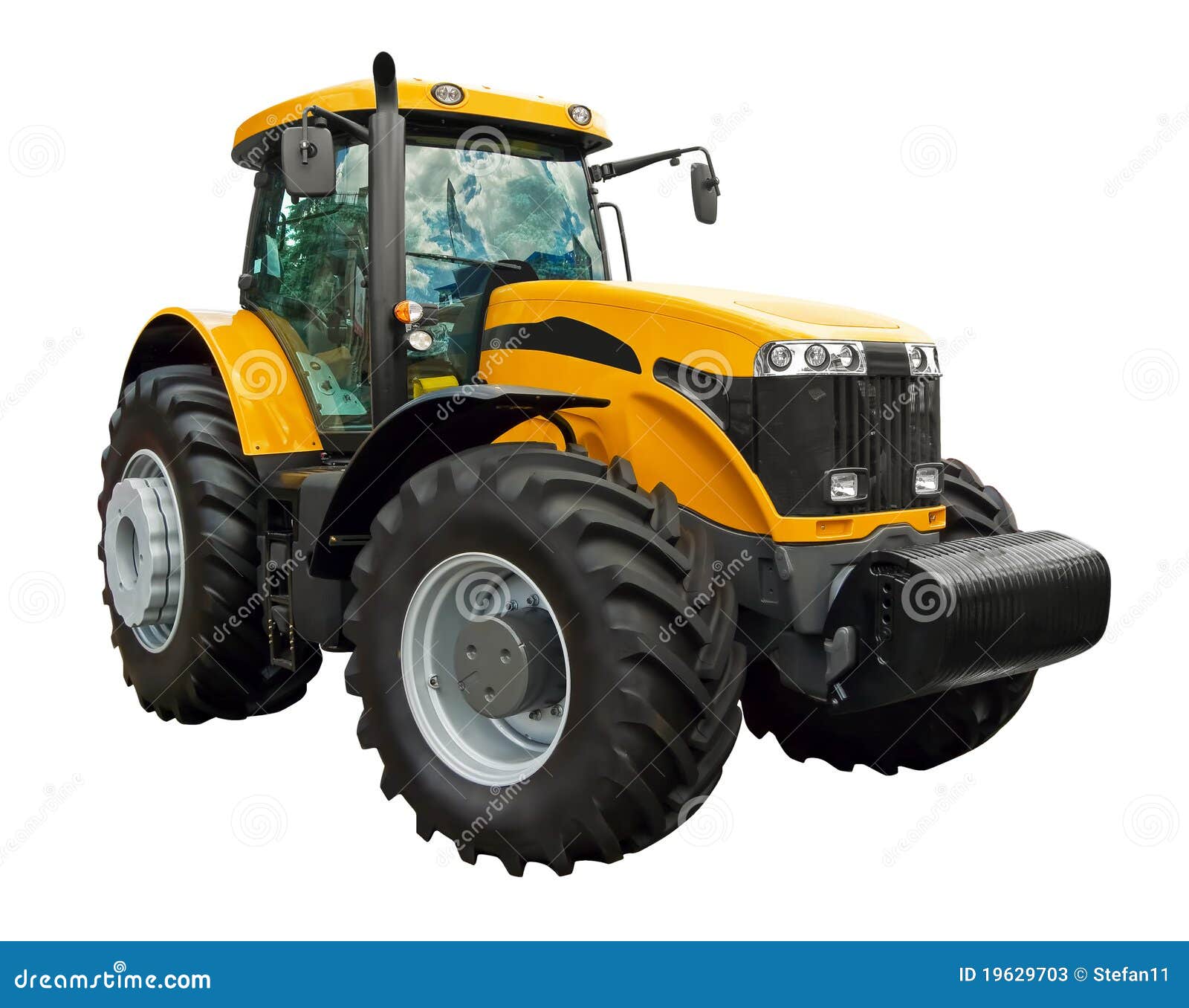 Yellow tractor Stock Vector by ©puhfoto 66387437