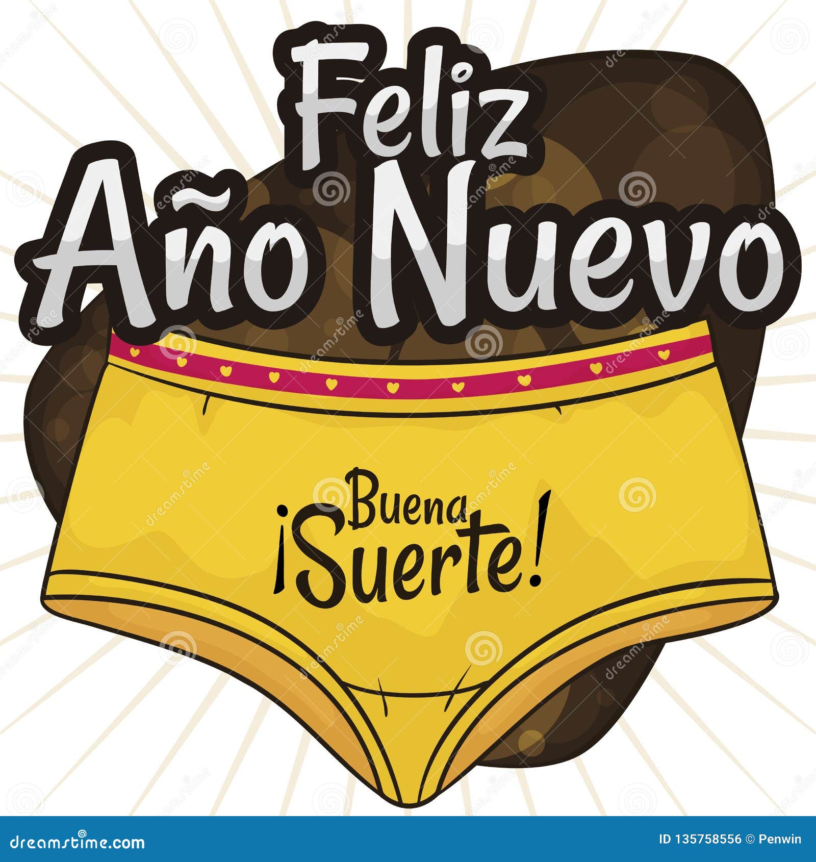 Yellow Female Underwear To Celebrate Latin New Year`s Omens