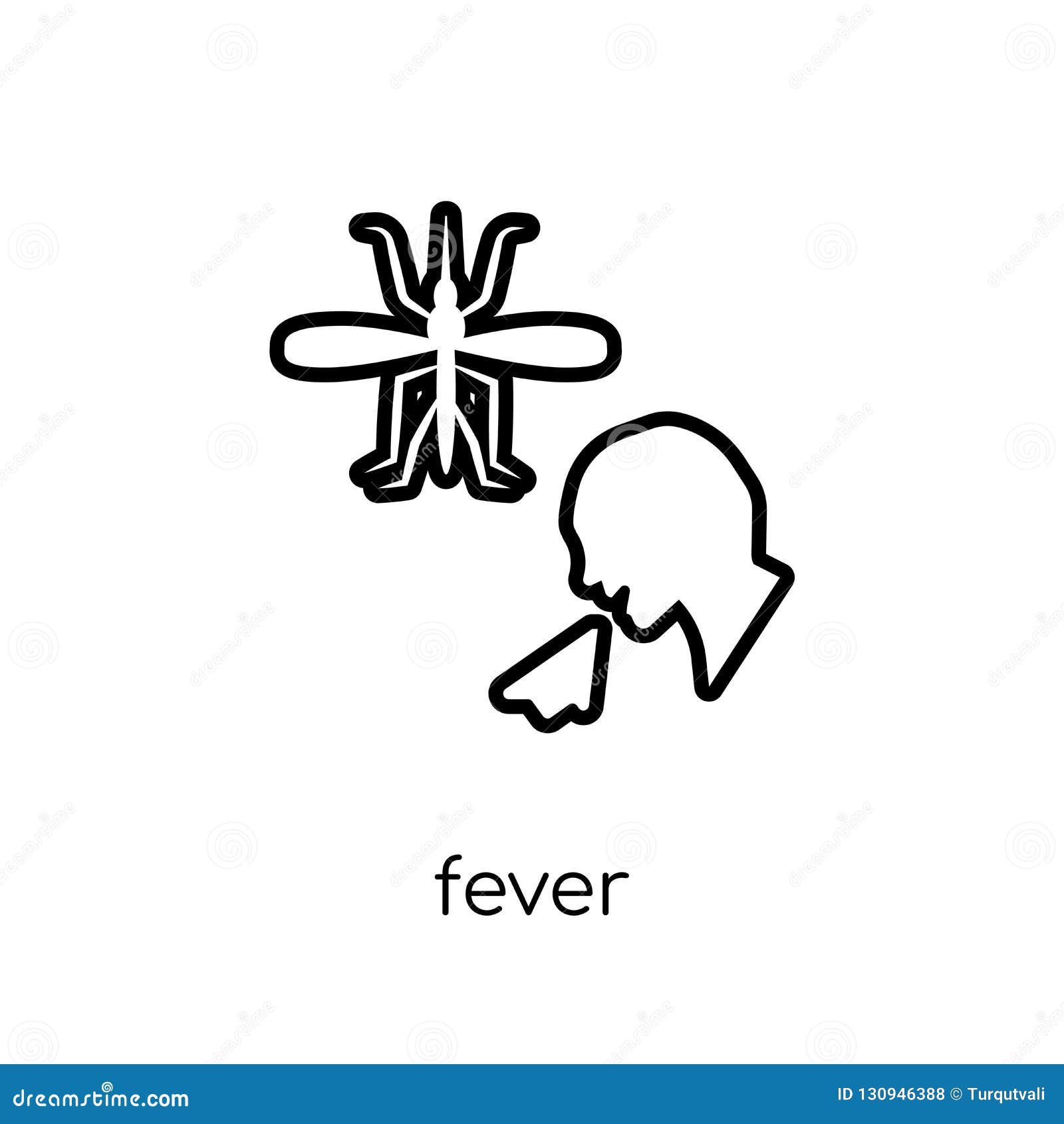Yellow Fever Icon. Trendy Modern Flat Linear Vector Yellow Fever Stock