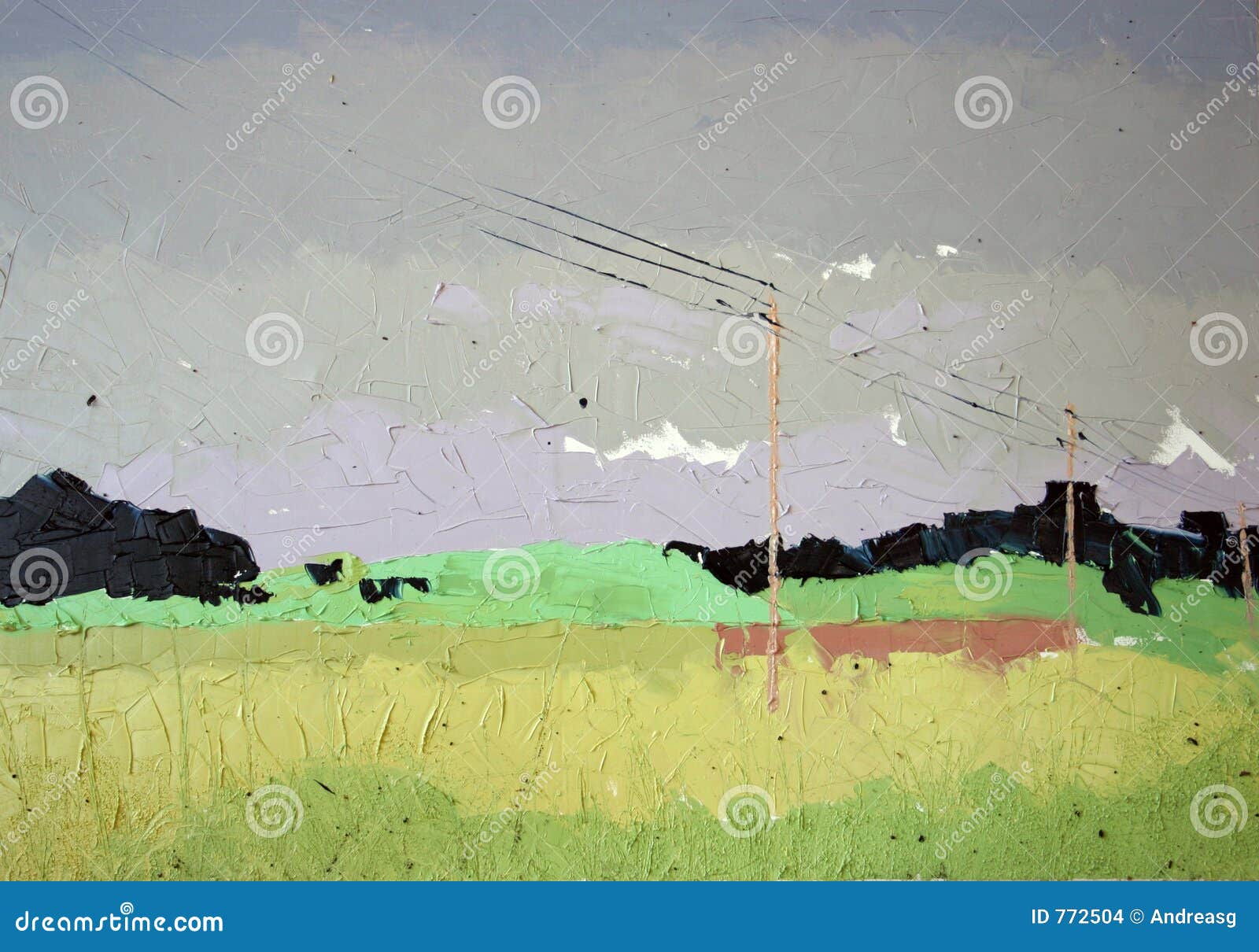 Yellow fields landscape stock illustration. Illustration of blue - 772504
