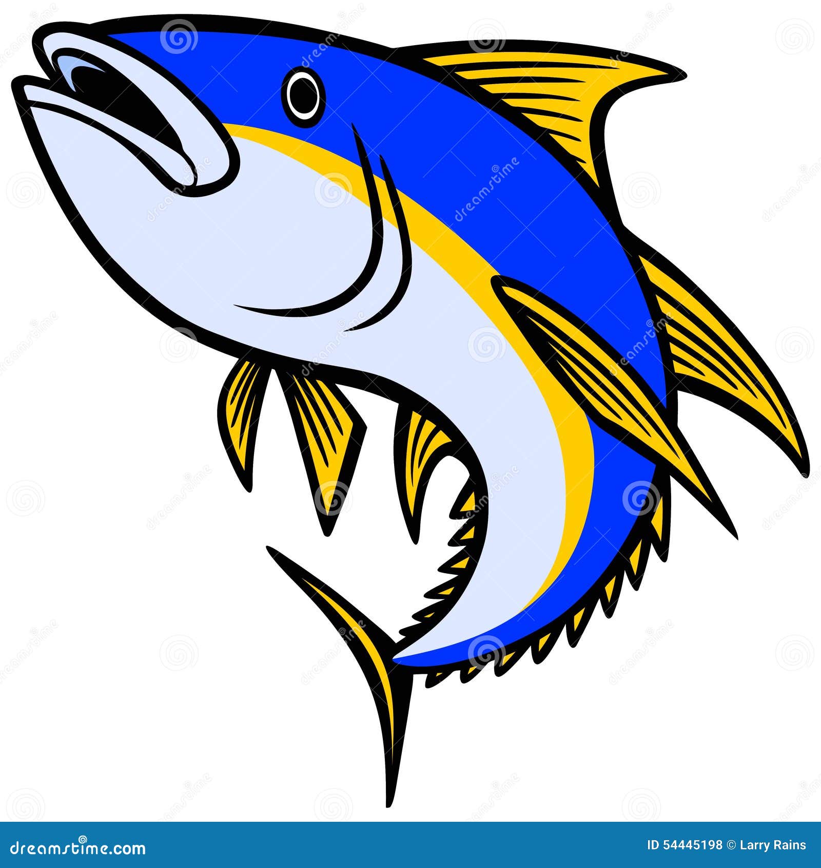 Yellow Fin Tuna Icon Stock Vector - Image: 54445198