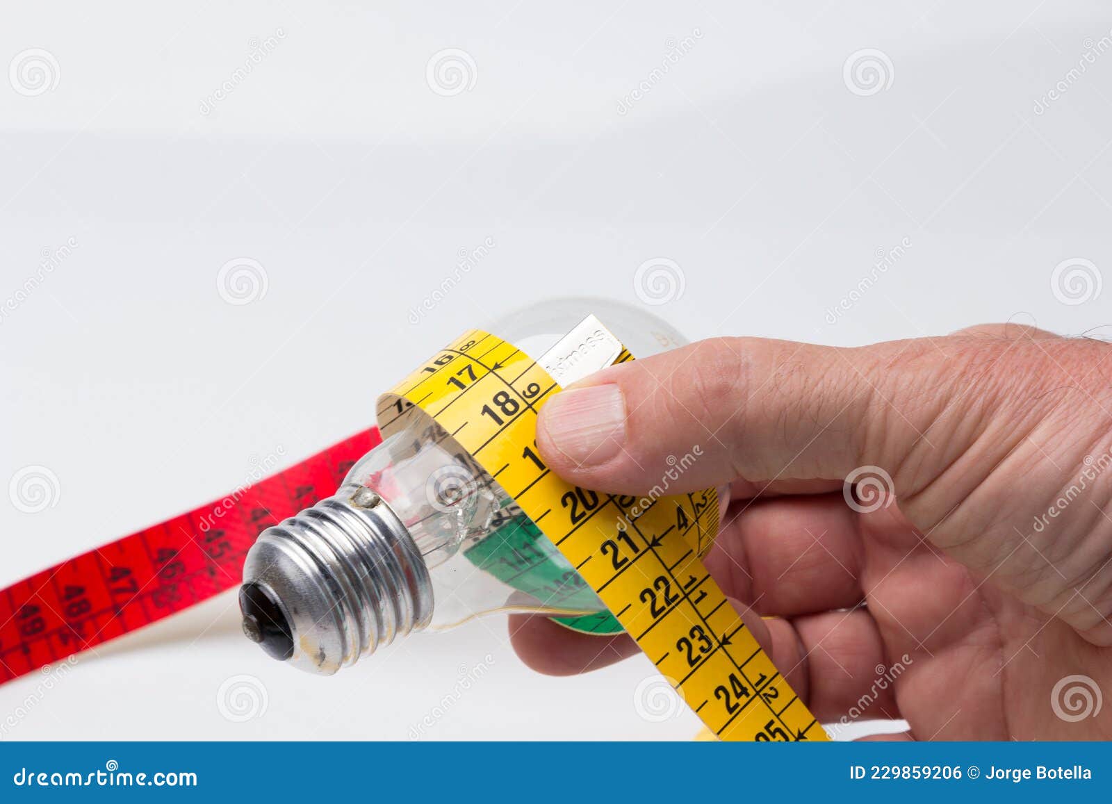 Yellow Flexible Tape Measure Stock Photo - Image of meter, number: 229859206